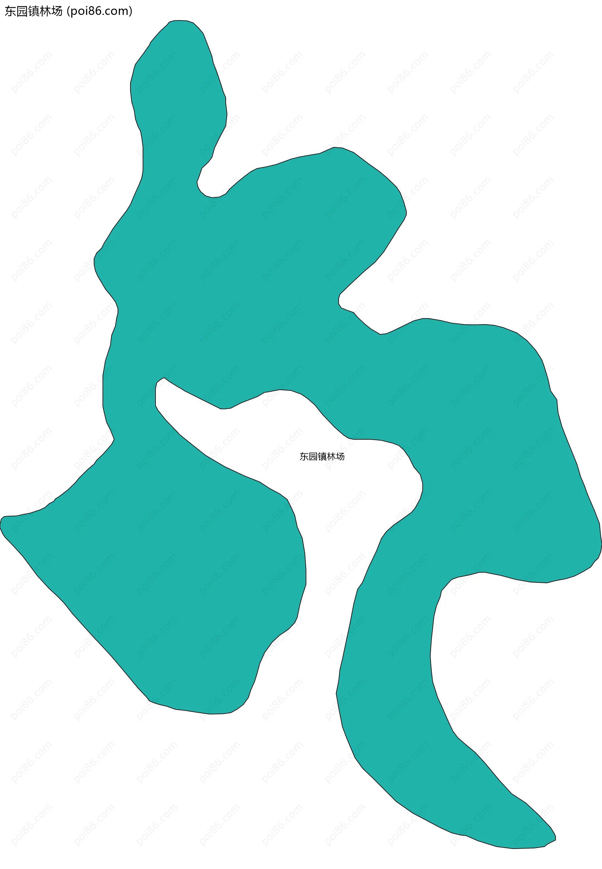 东园镇林场边界地图