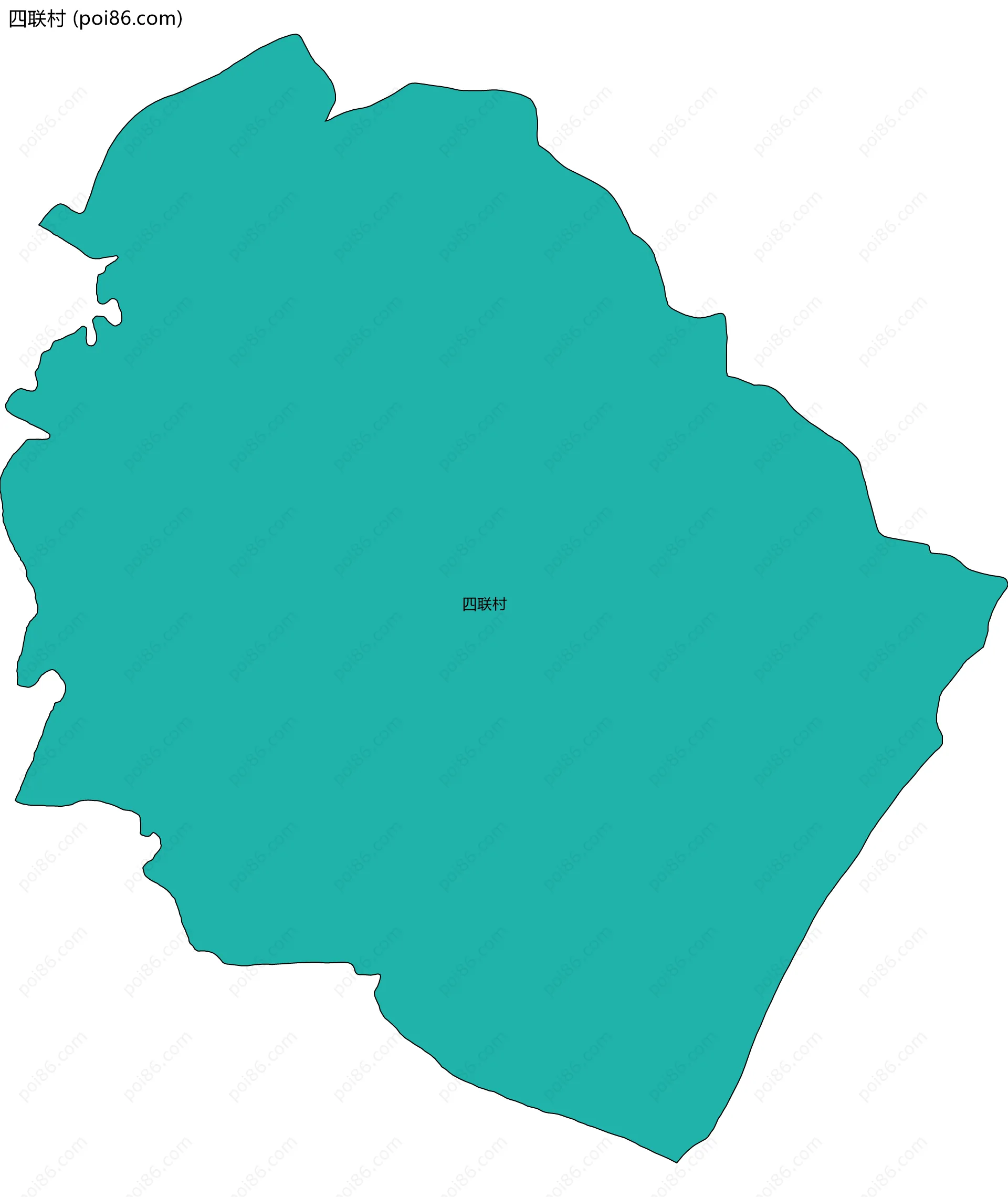 四联村边界地图