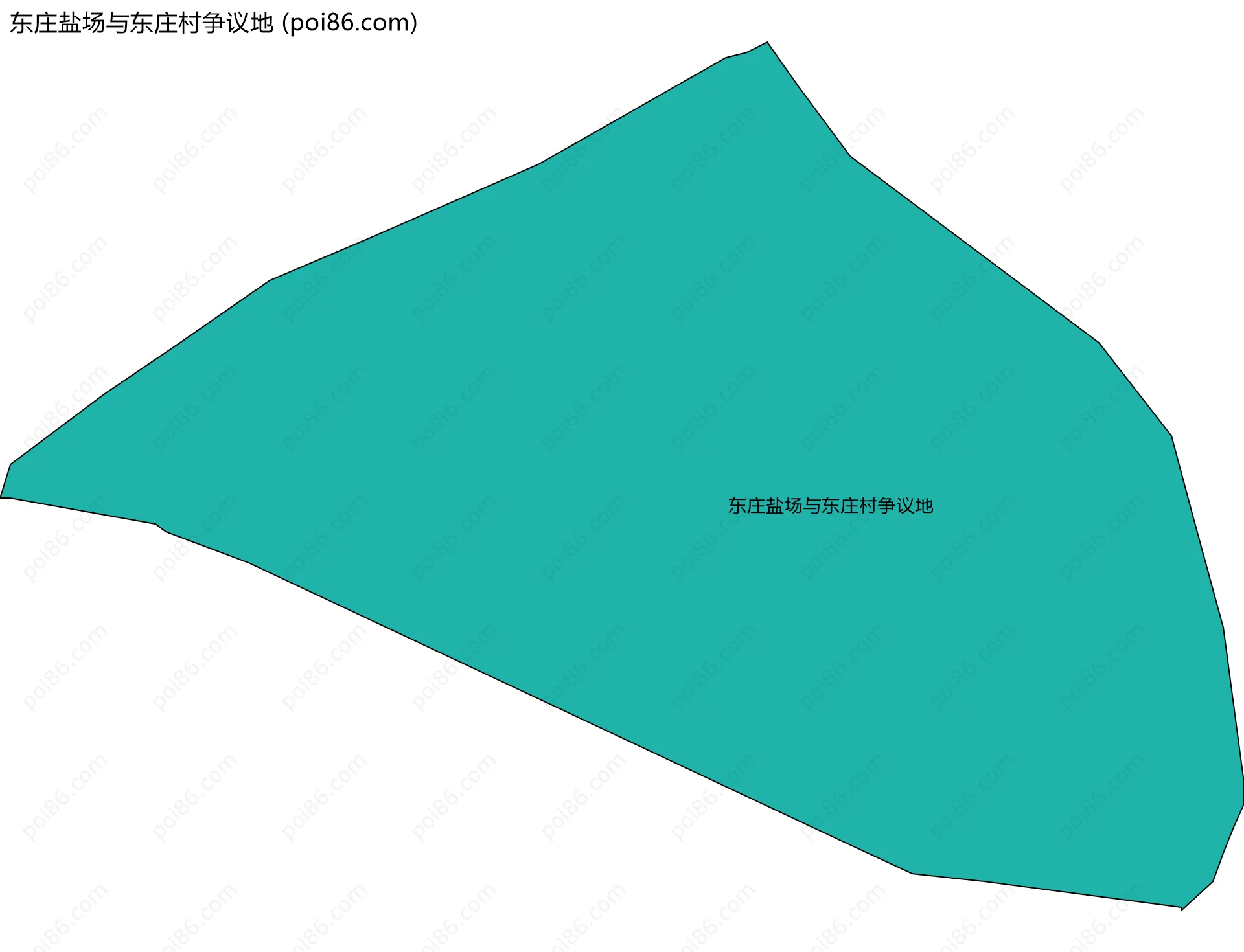 东庄盐场与东庄村争议地边界地图