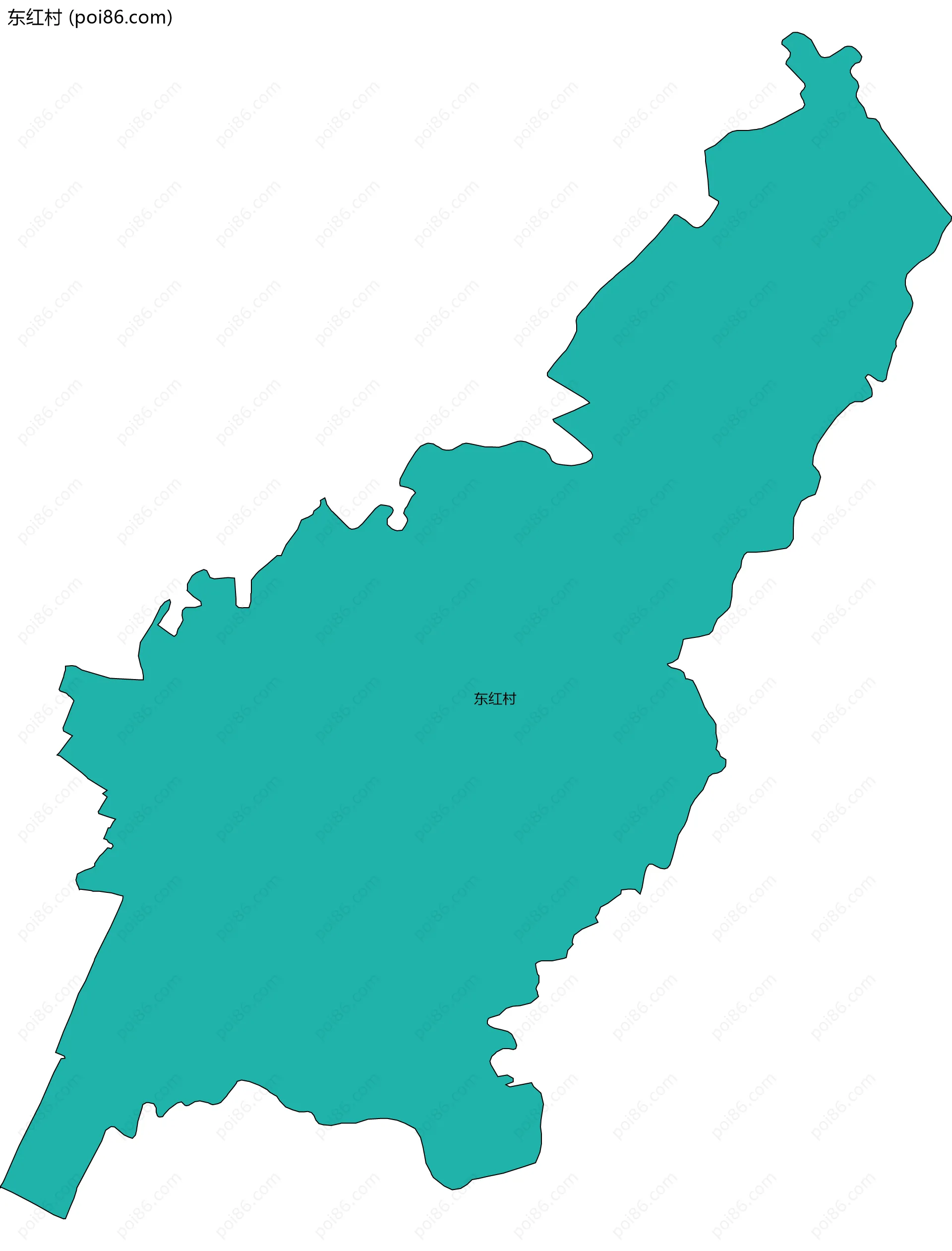 东红村边界地图