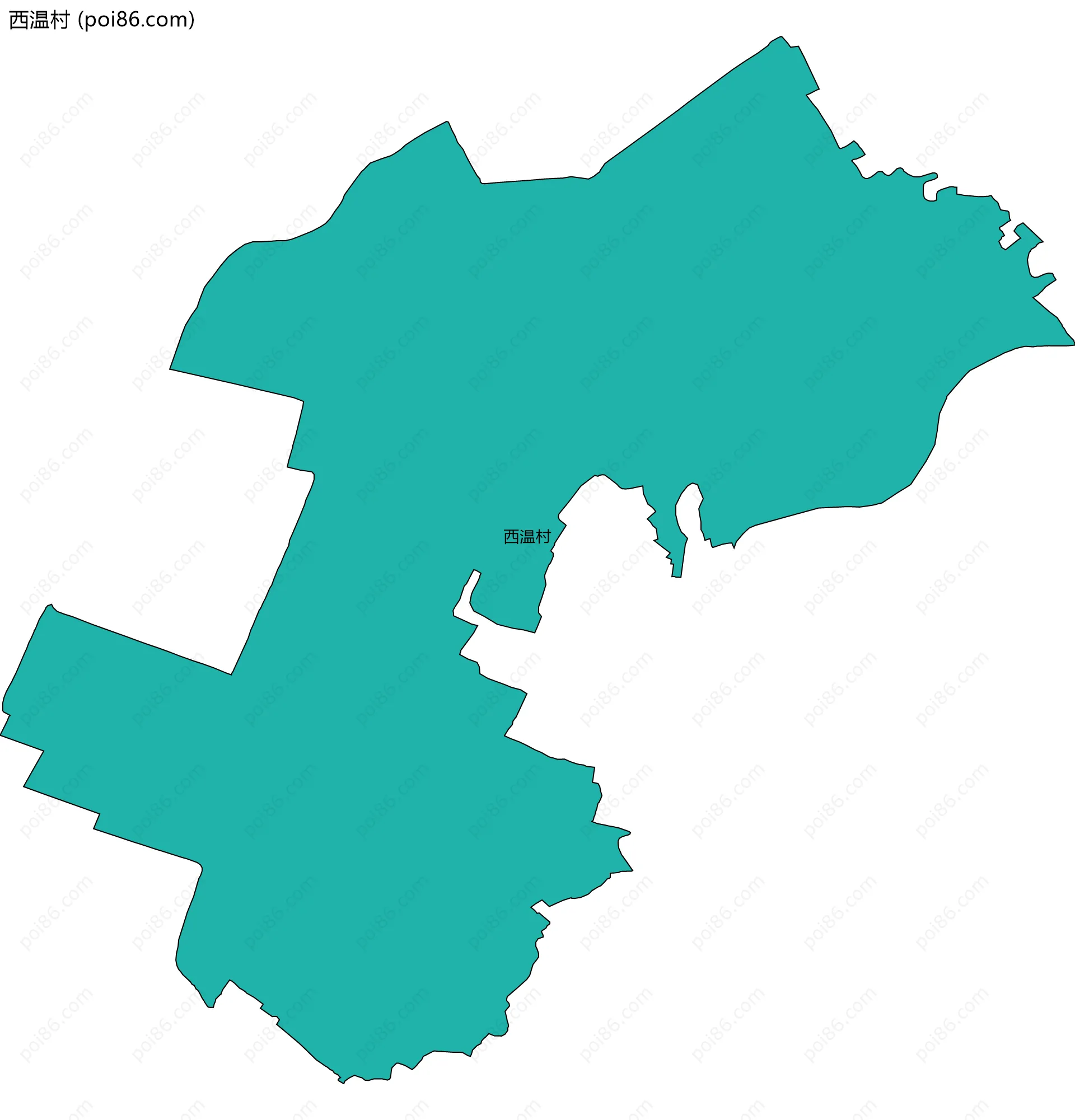 西温村边界地图