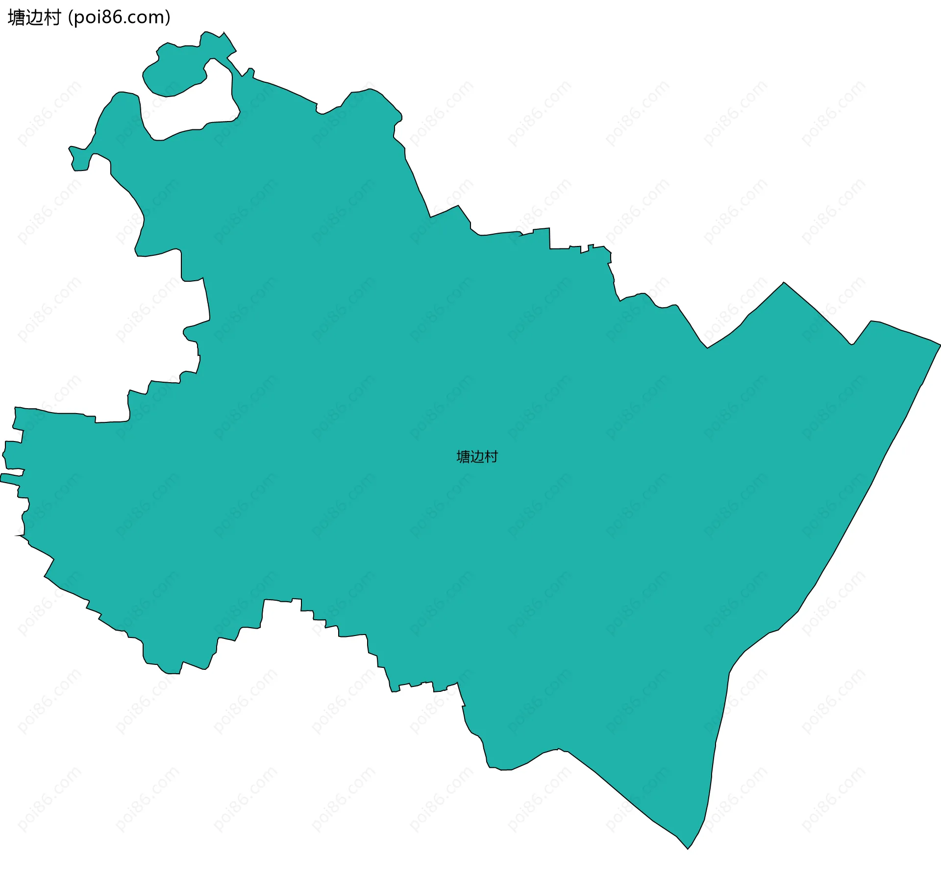 塘边村边界地图
