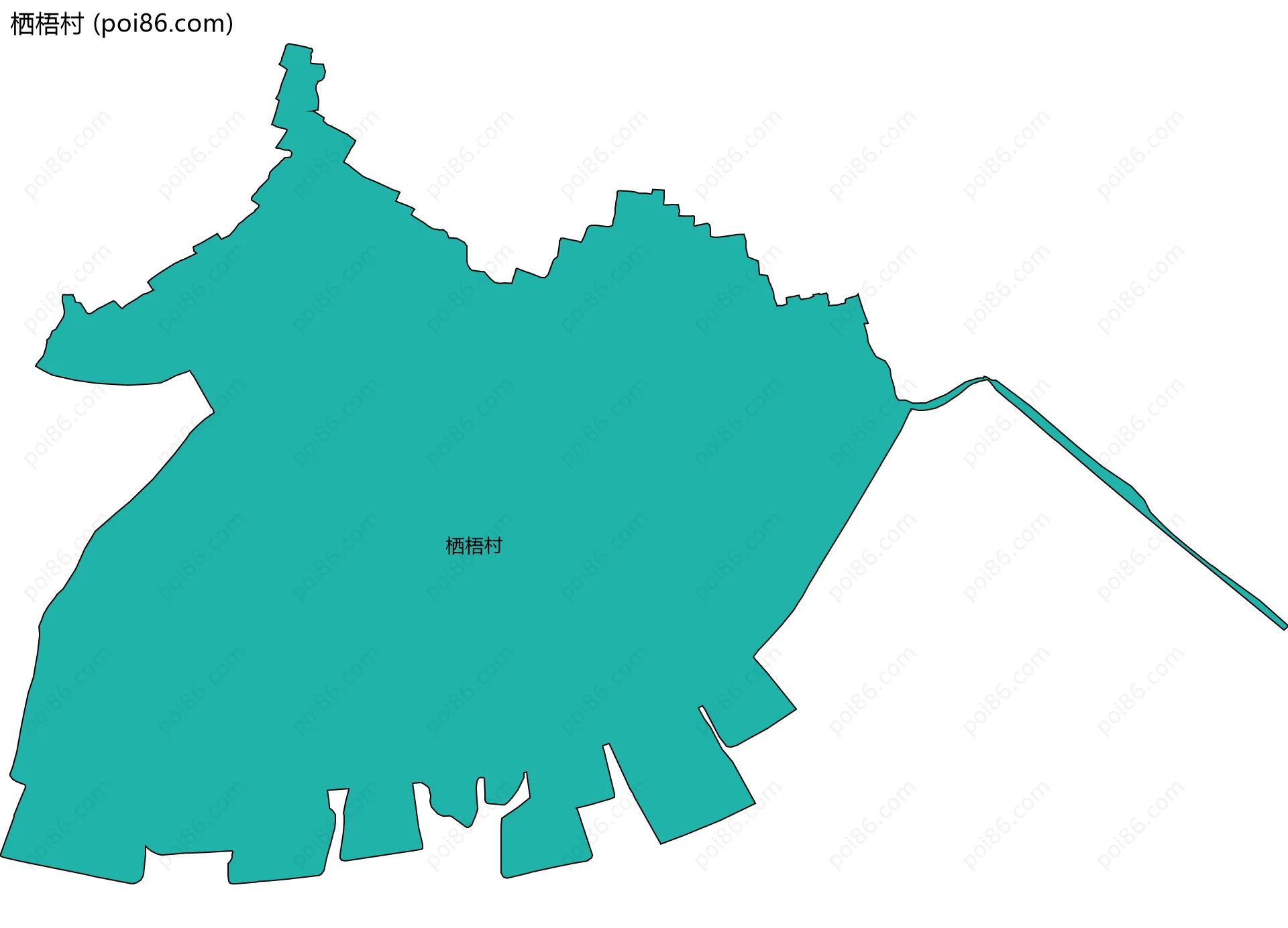 栖梧村边界地图