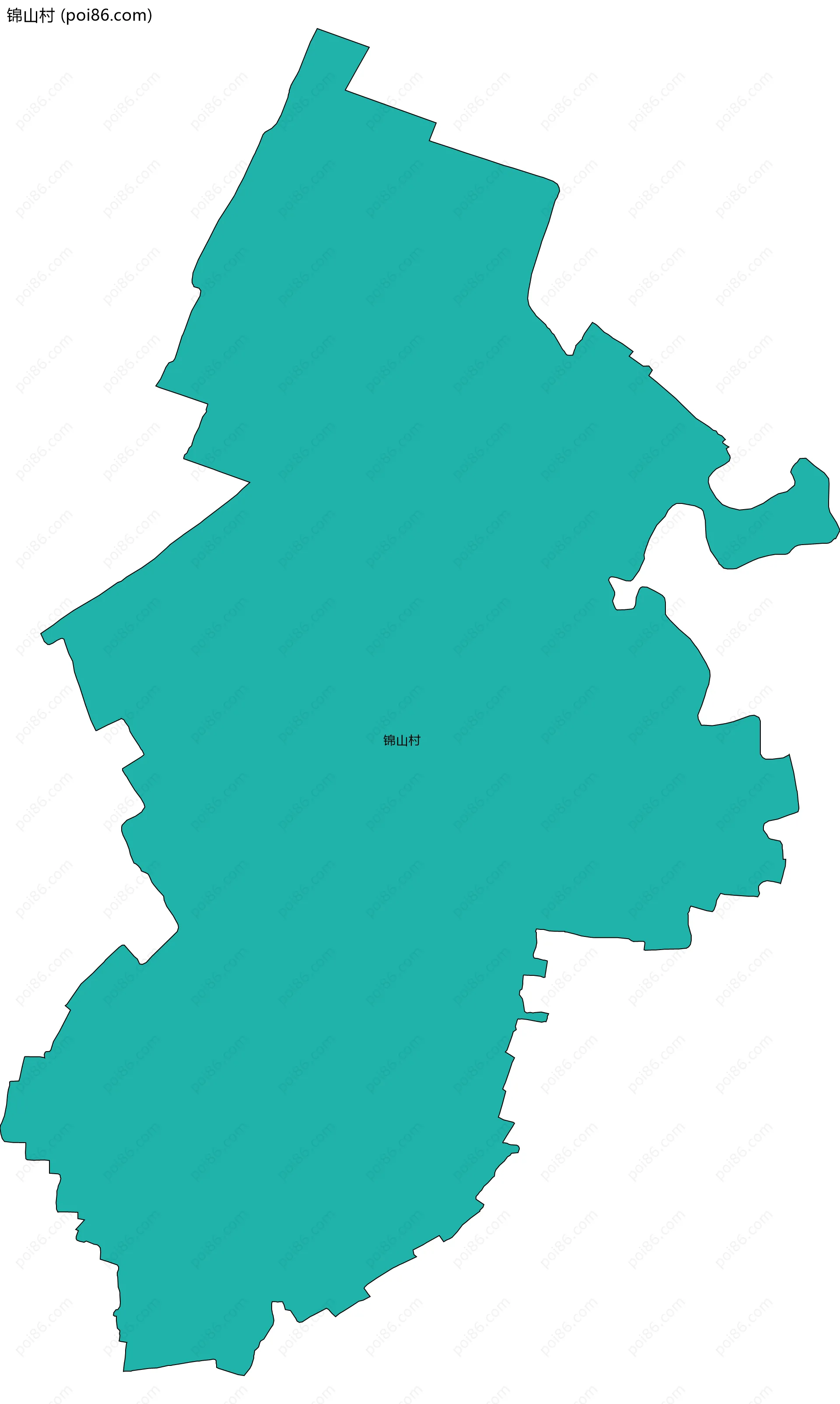 锦山村边界地图