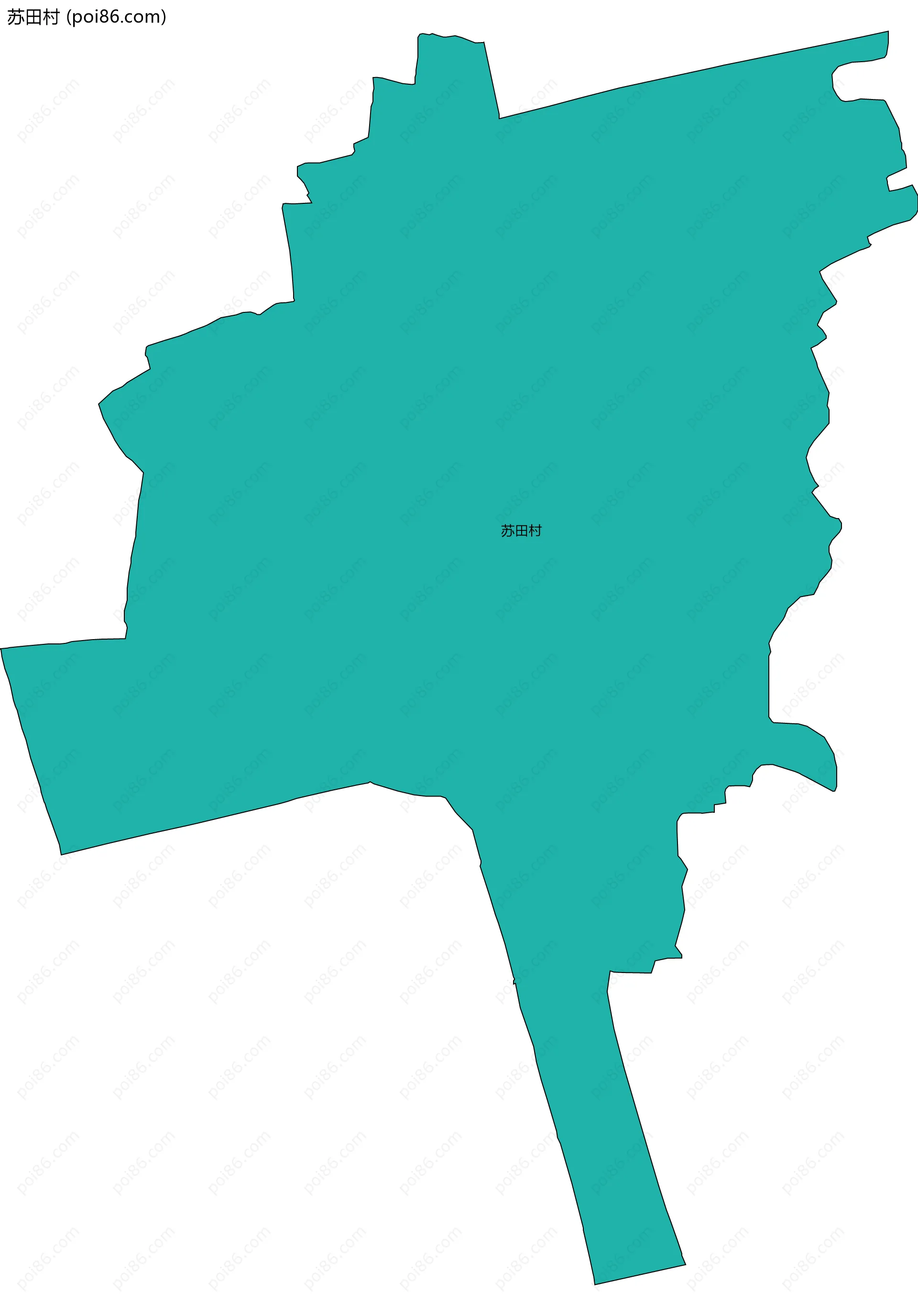 苏田村边界地图