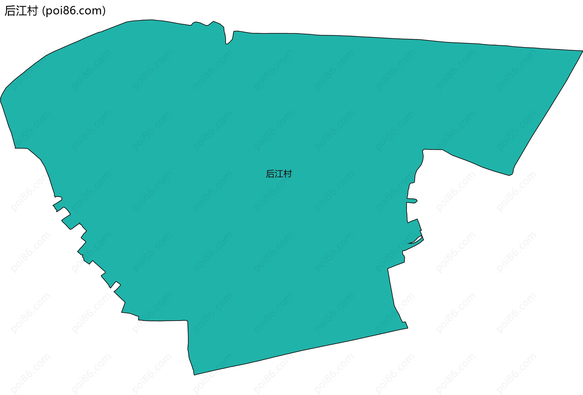 后江村边界地图
