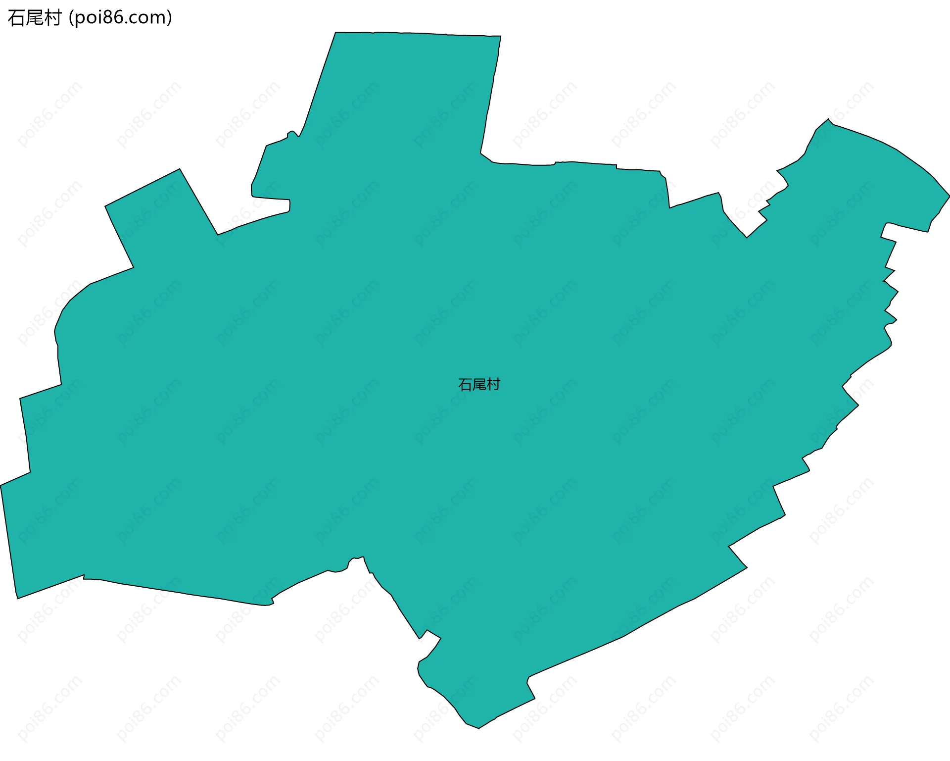 石尾村边界地图