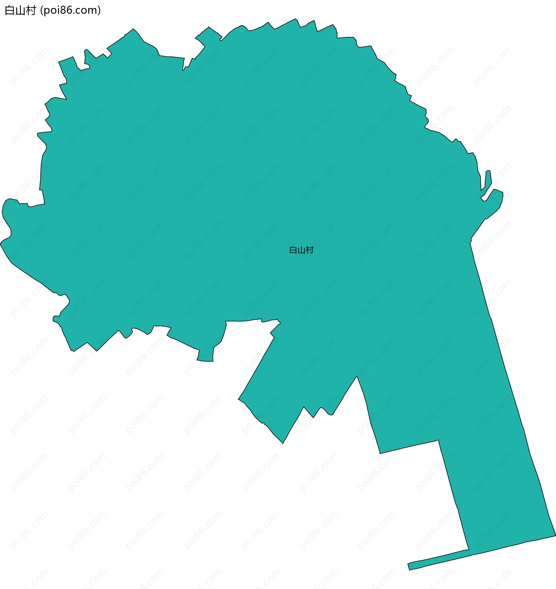 白山村边界地图