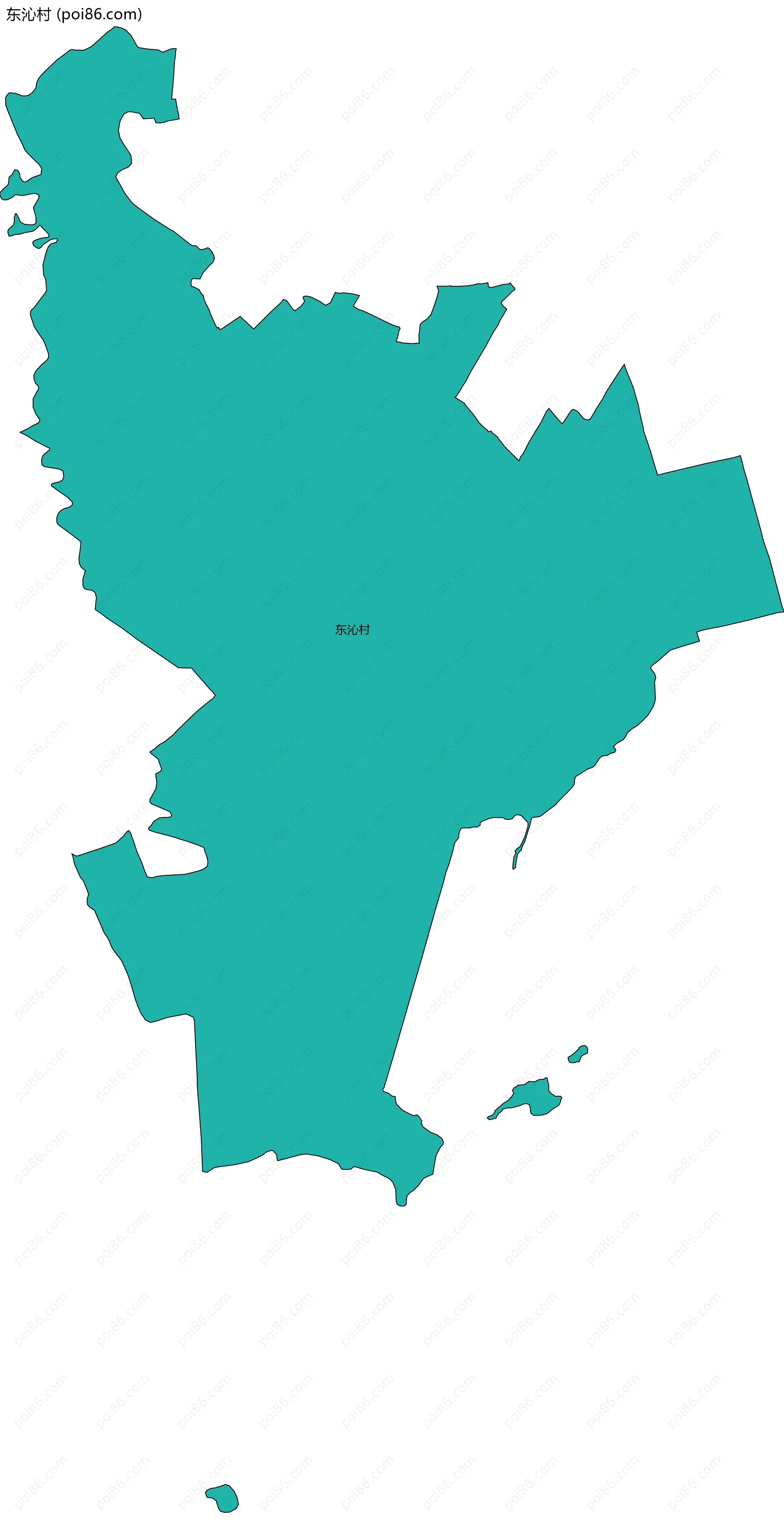 东沁村边界地图