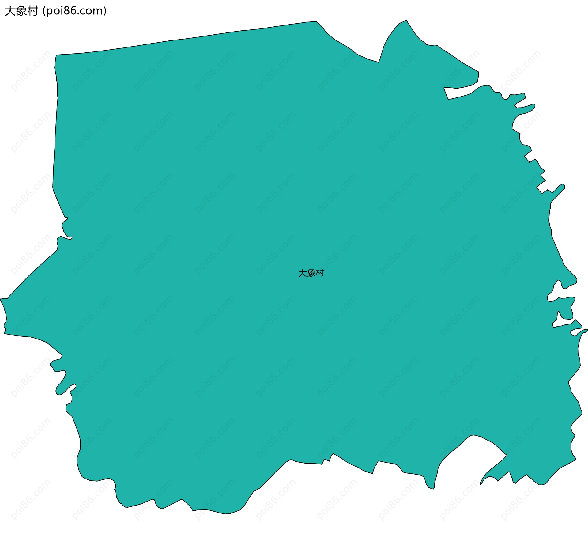 大象村边界地图