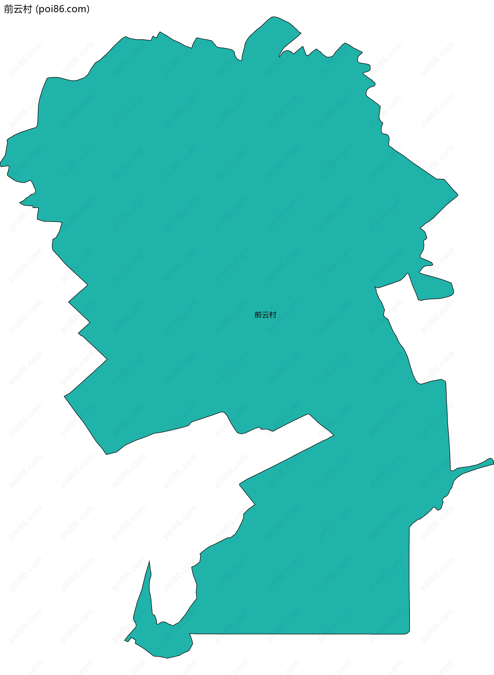 前云村边界地图