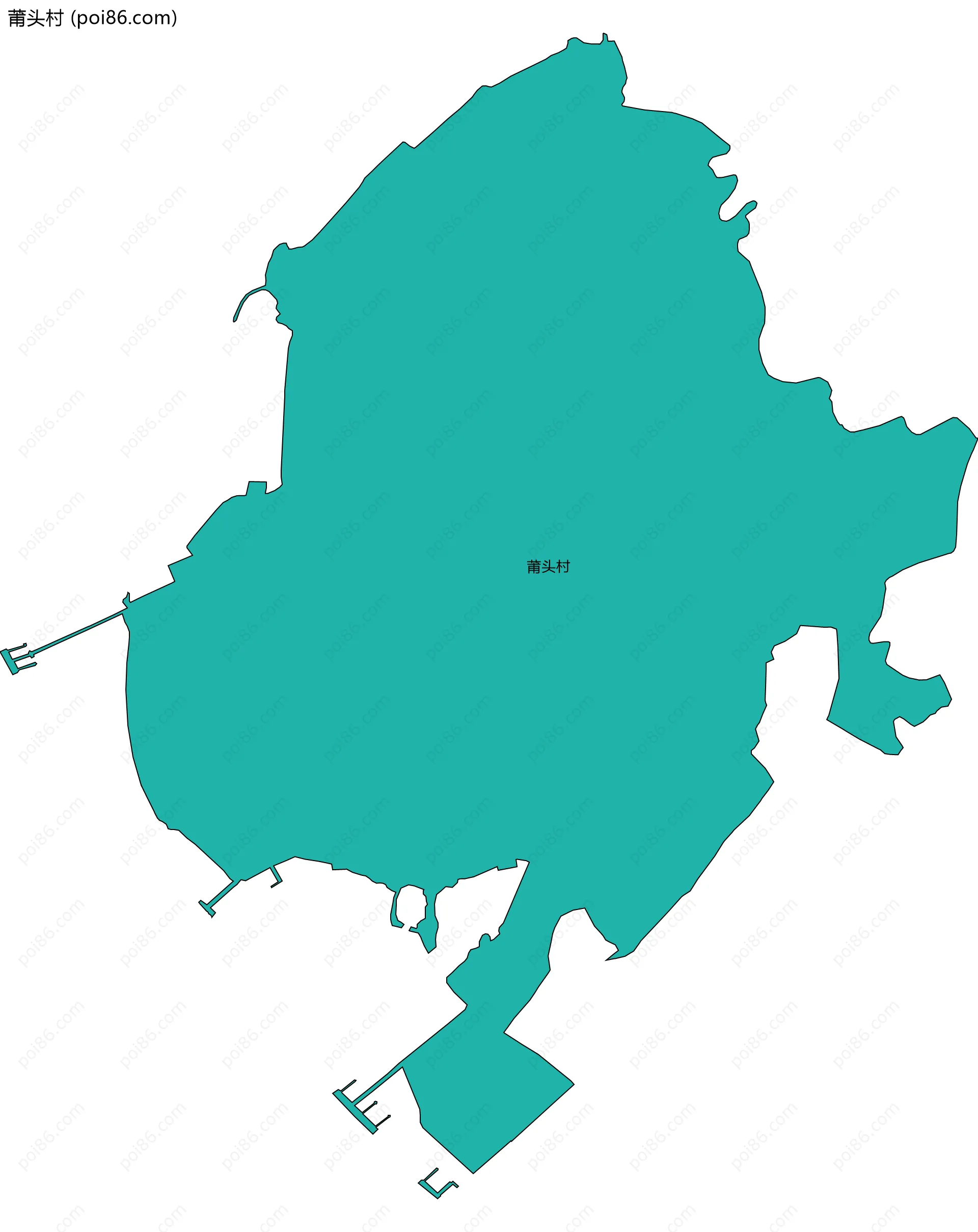 莆头村边界地图