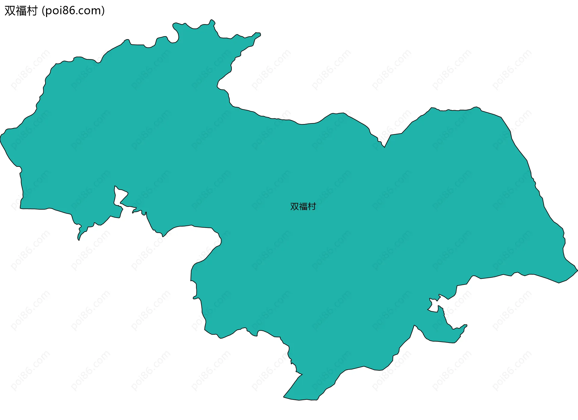 双福村边界地图