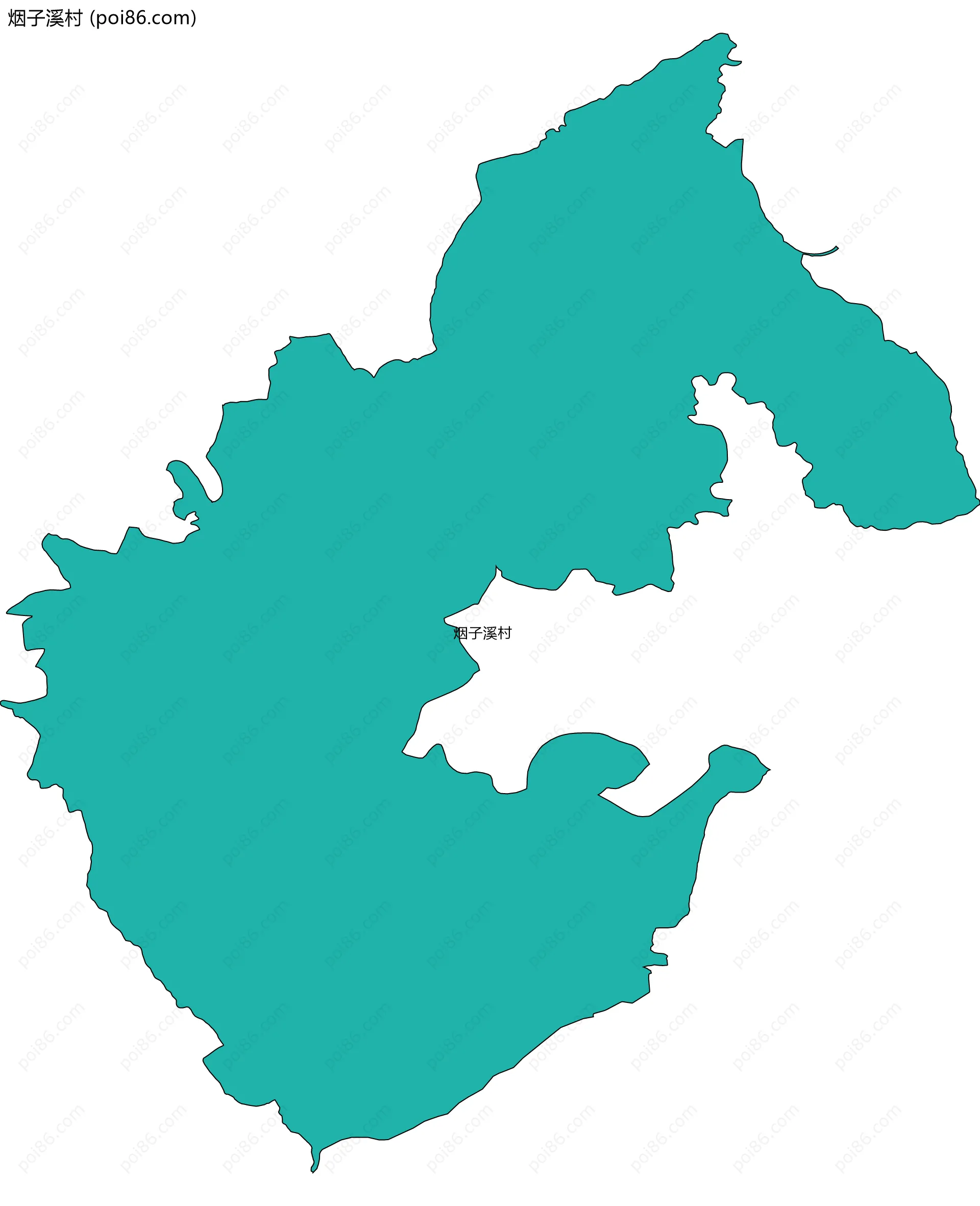 烟子溪村边界地图