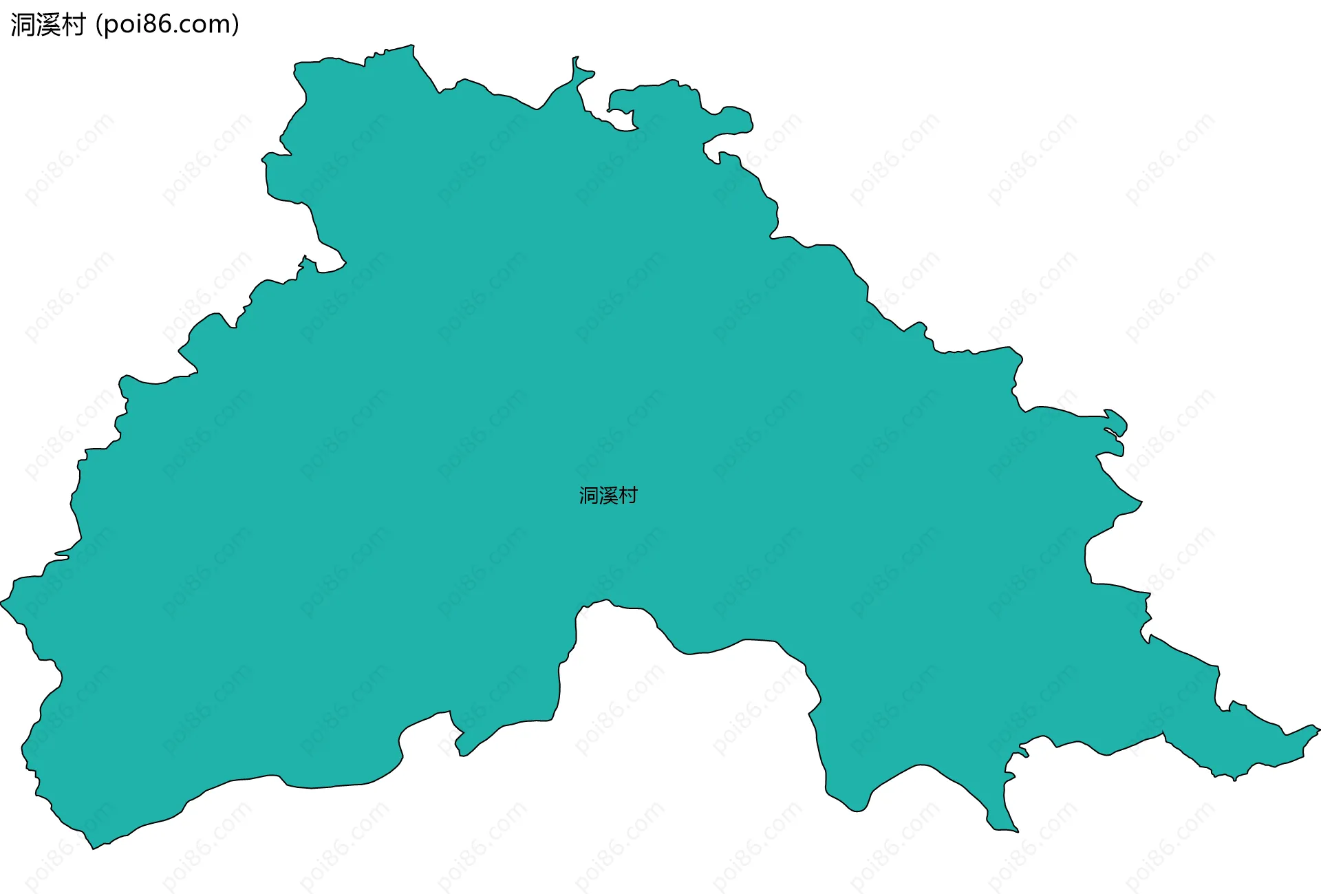 洞溪村边界地图