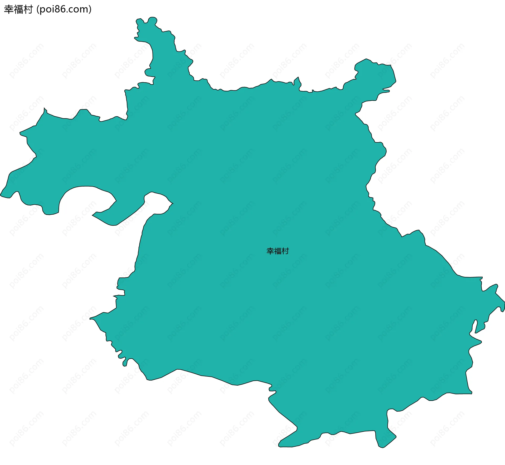 幸福村边界地图