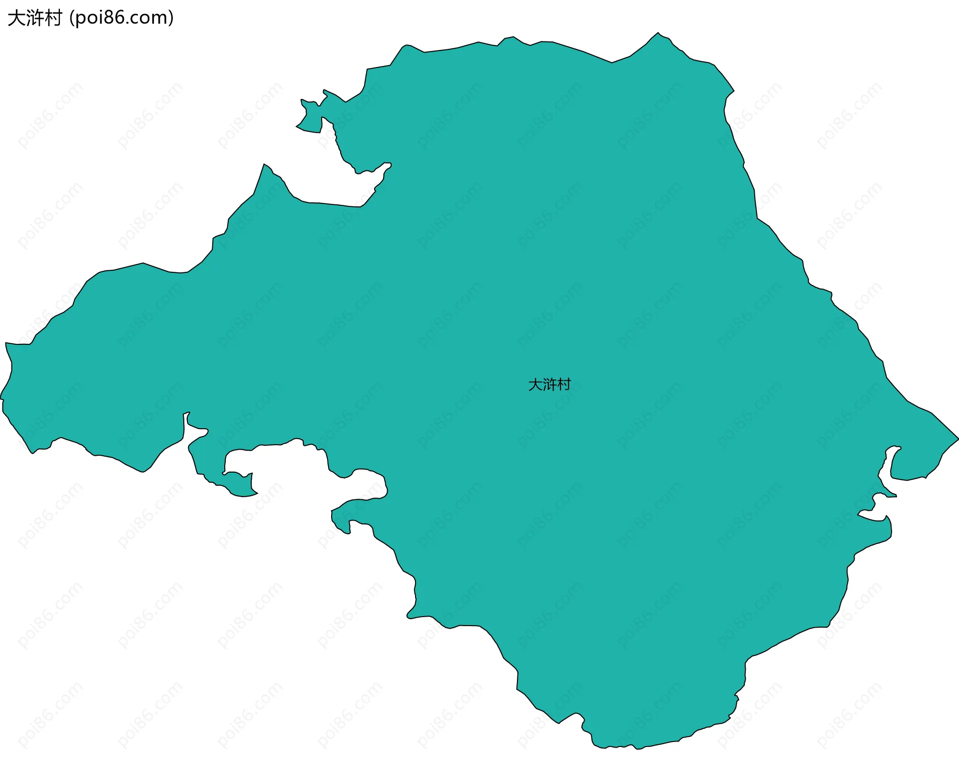 大浒村边界地图