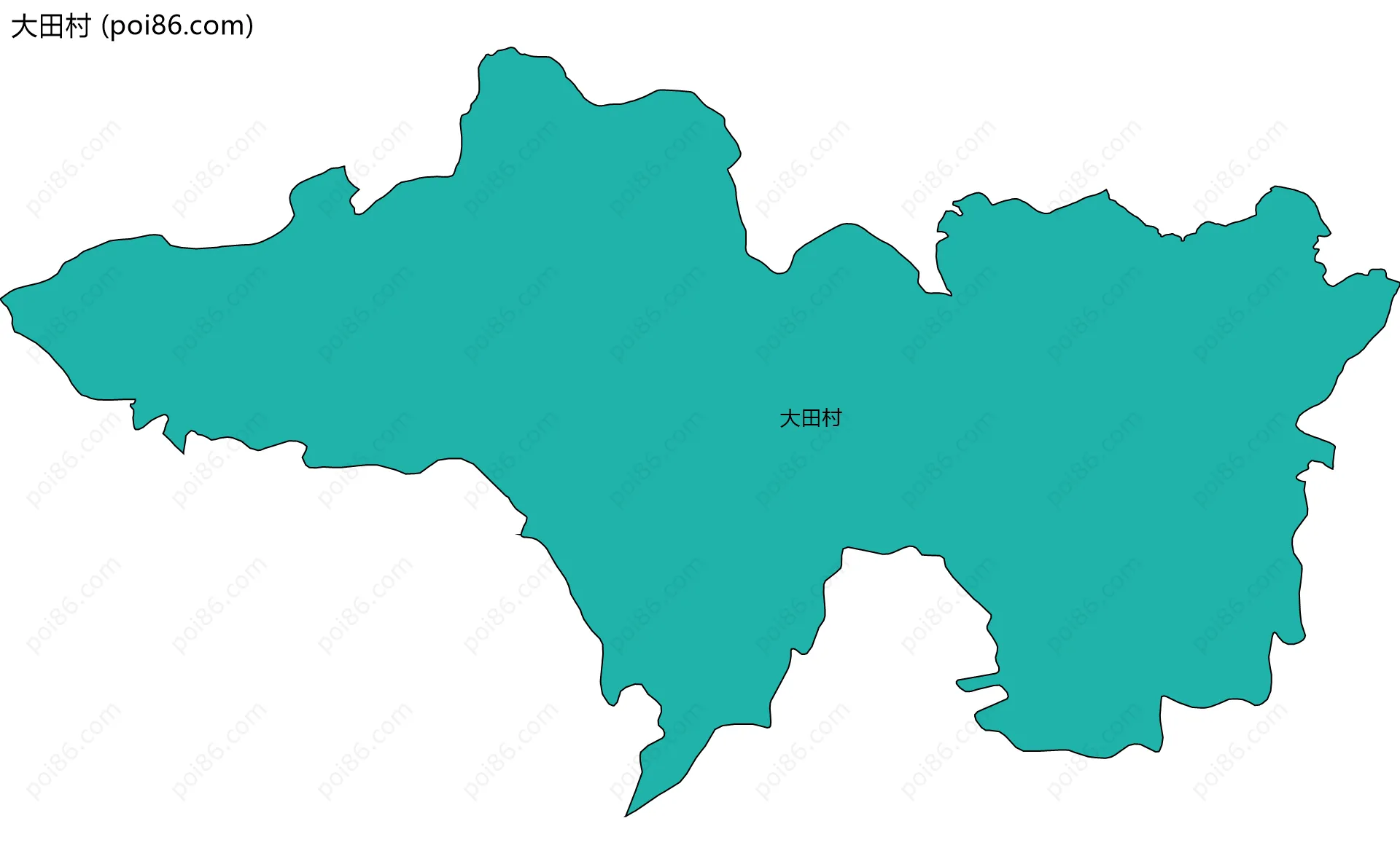 大田村边界地图