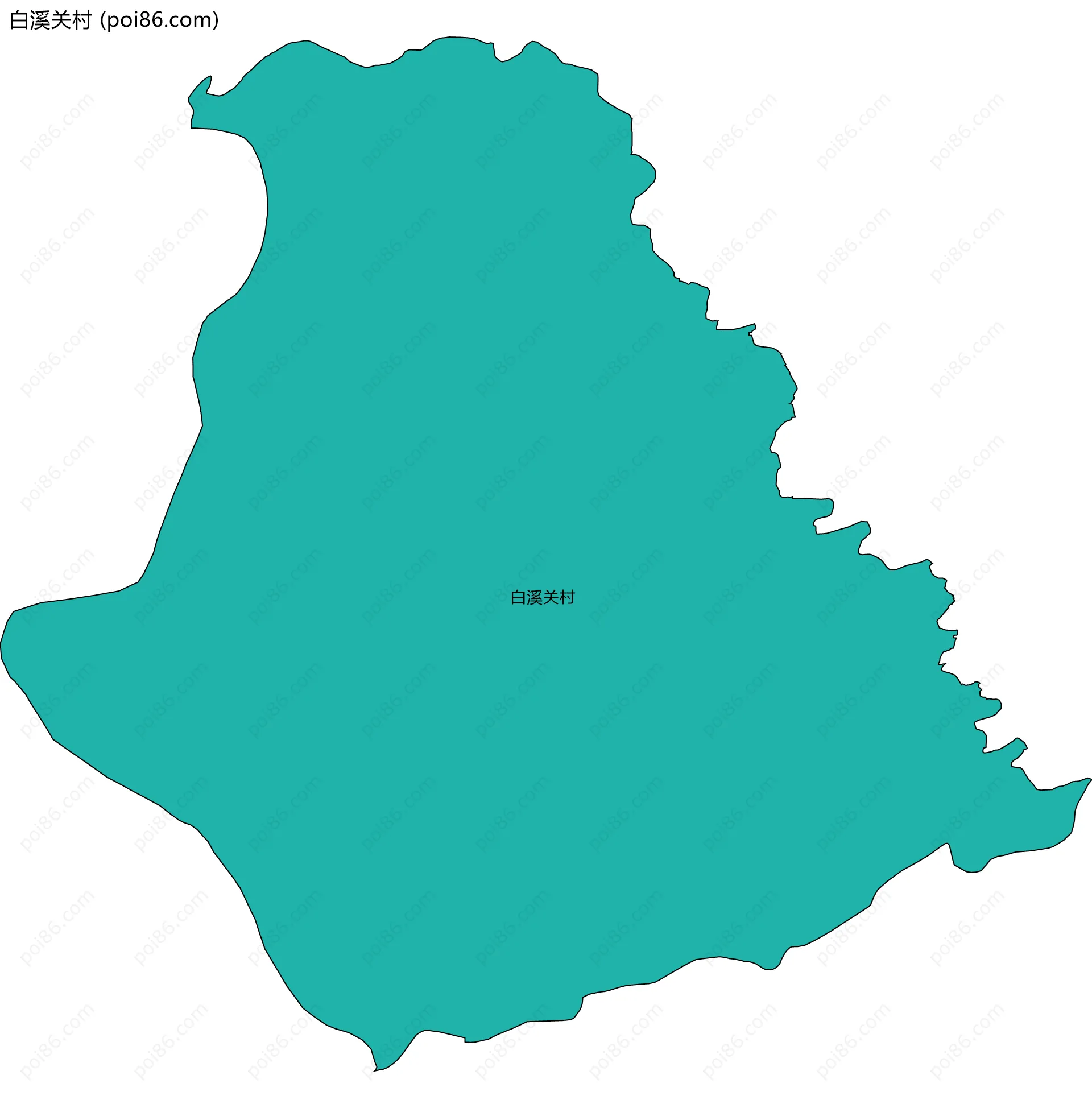 白溪关村边界地图