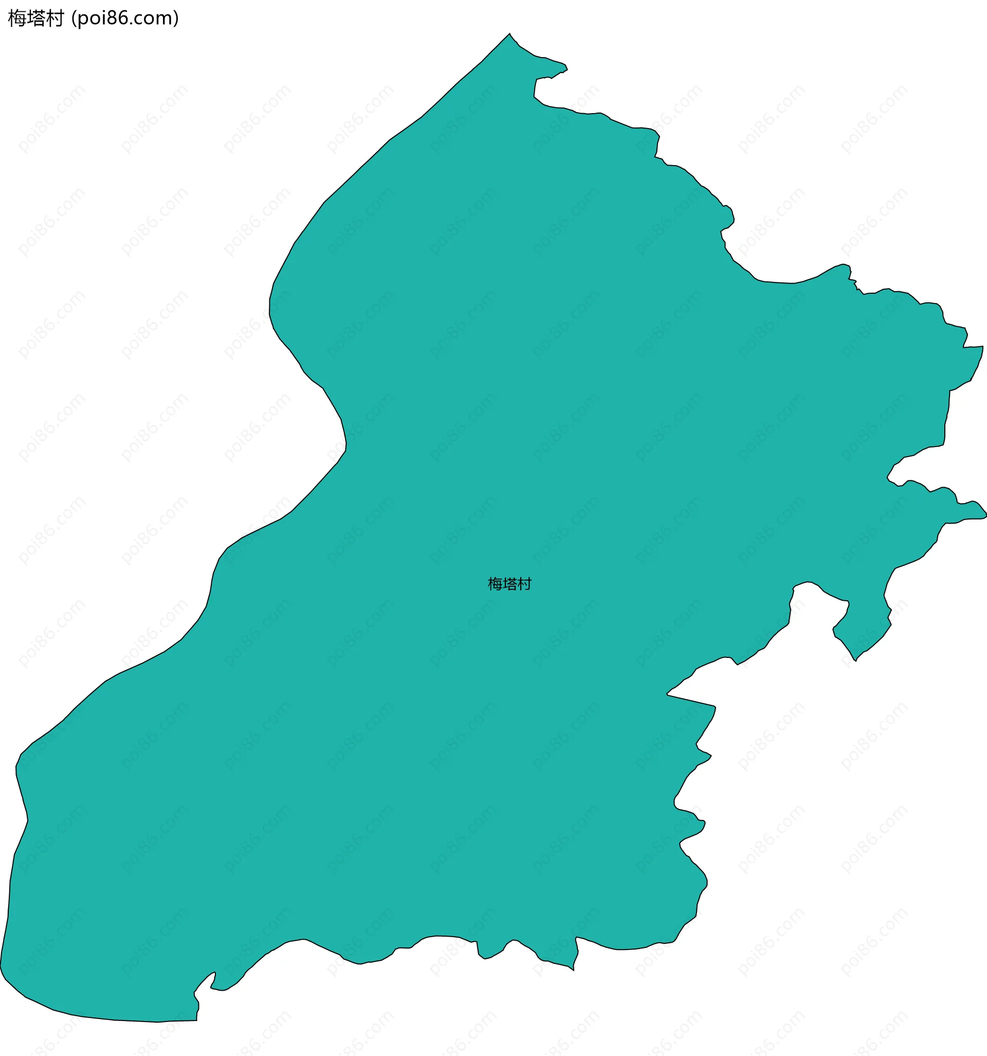 梅塔村边界地图