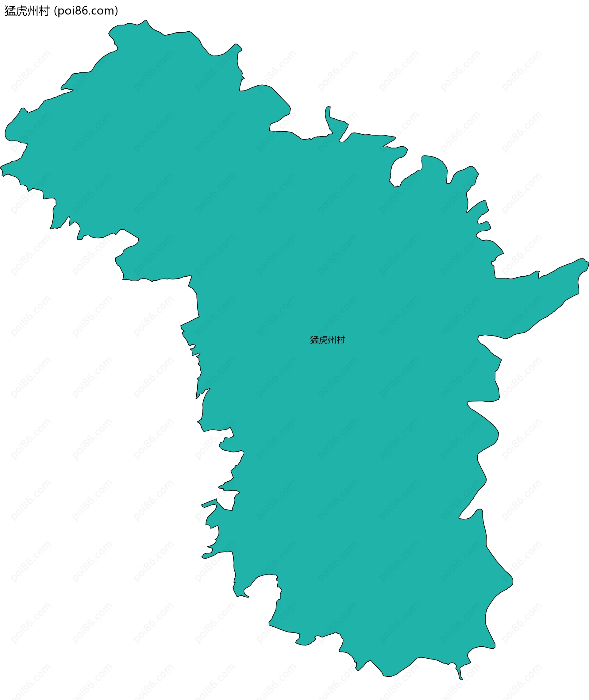 猛虎州村边界地图