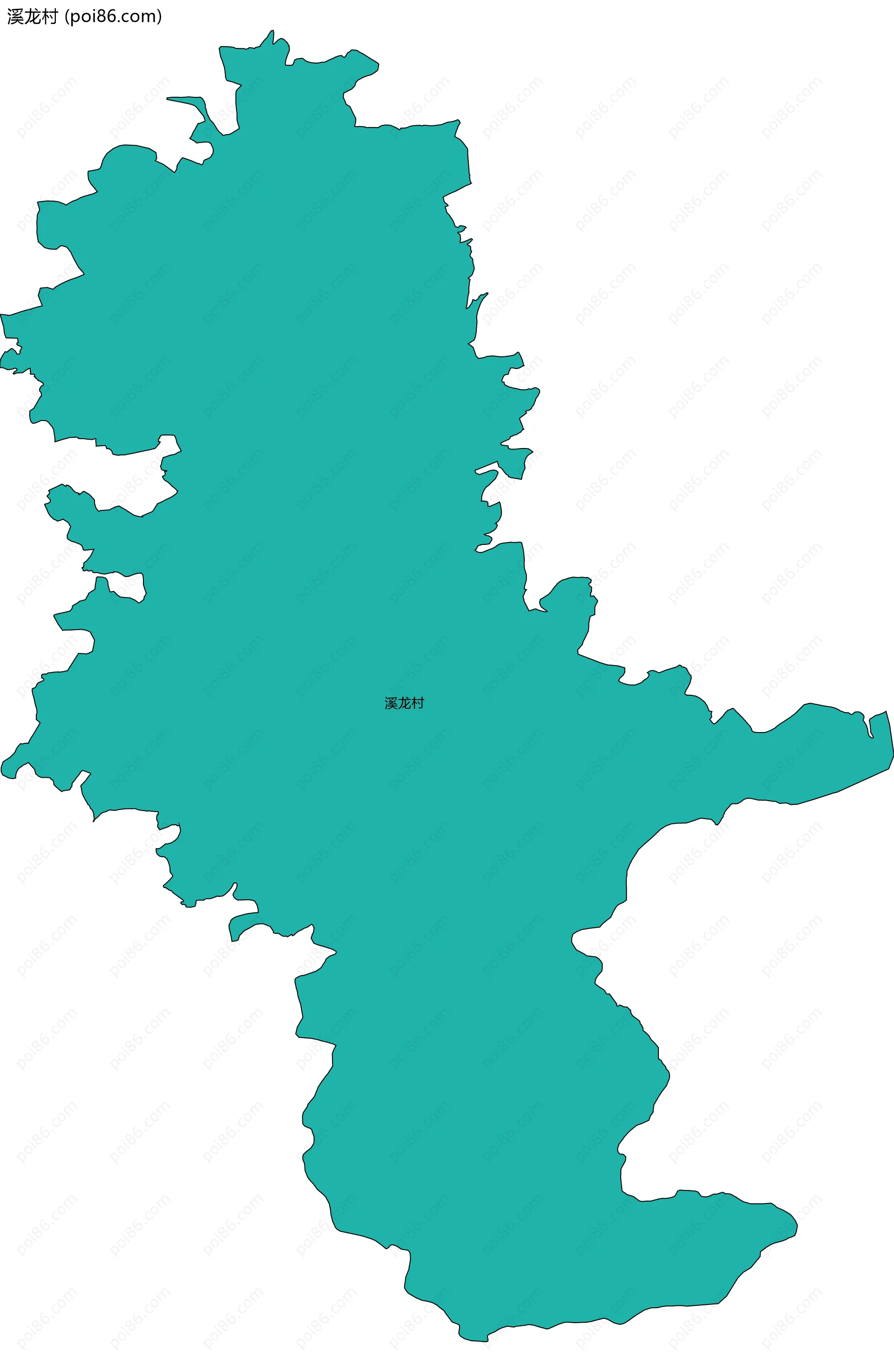 溪龙村边界地图