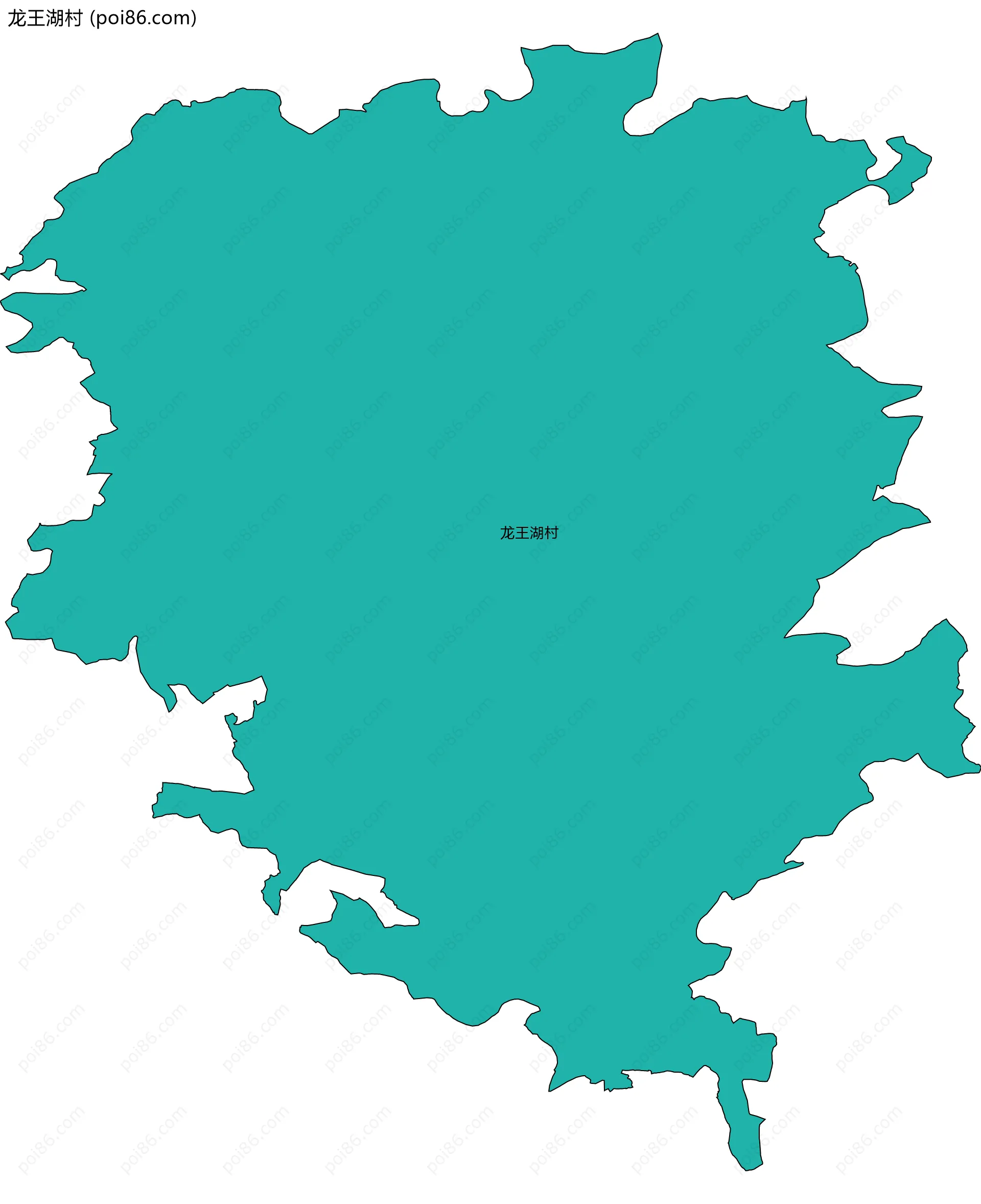 龙王湖村边界地图