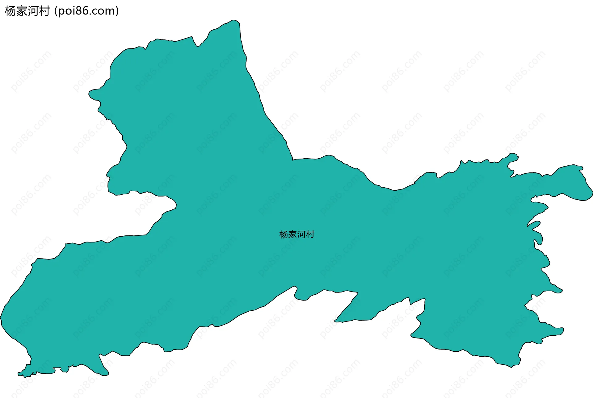 杨家河村边界地图