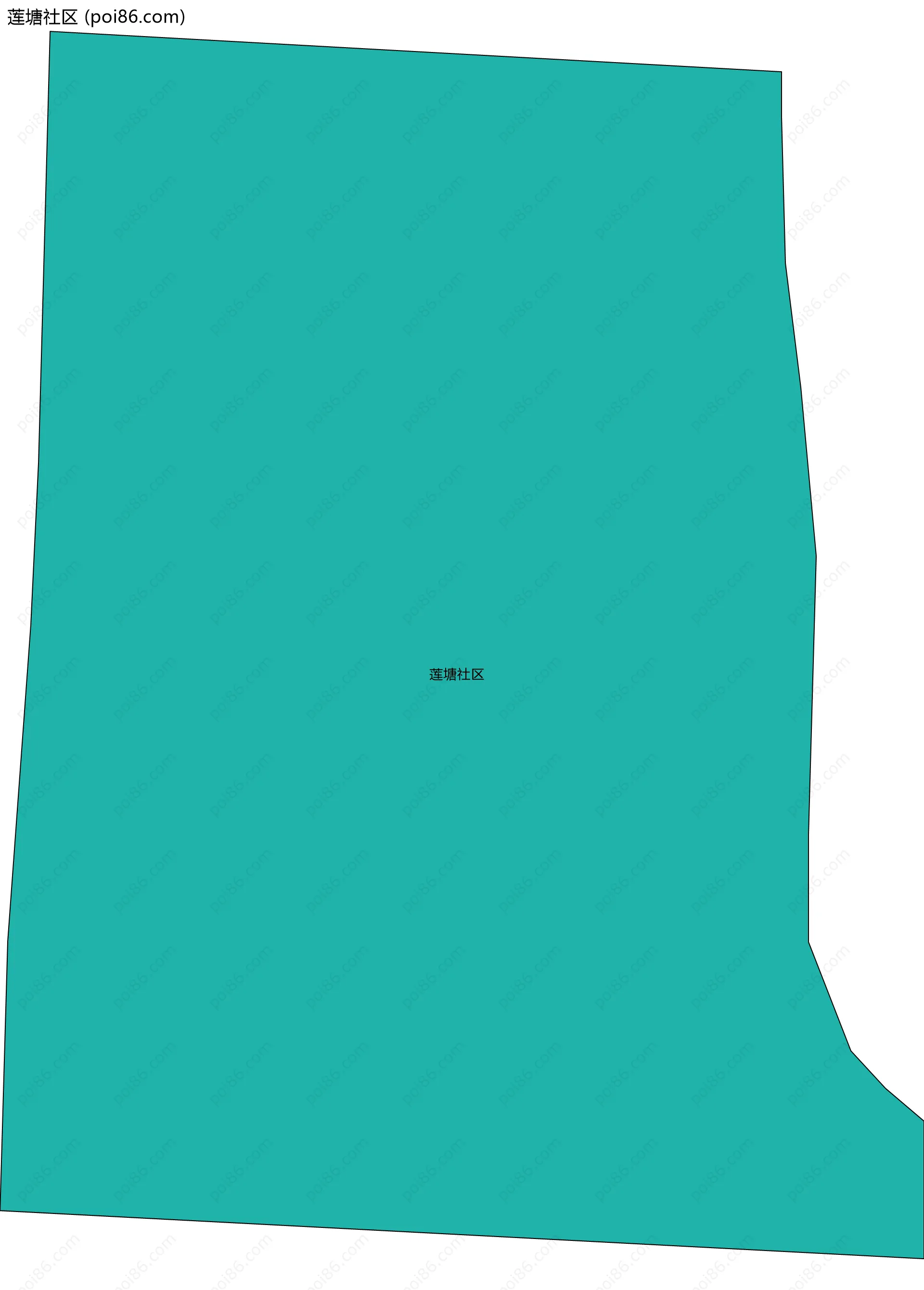 莲塘社区边界地图
