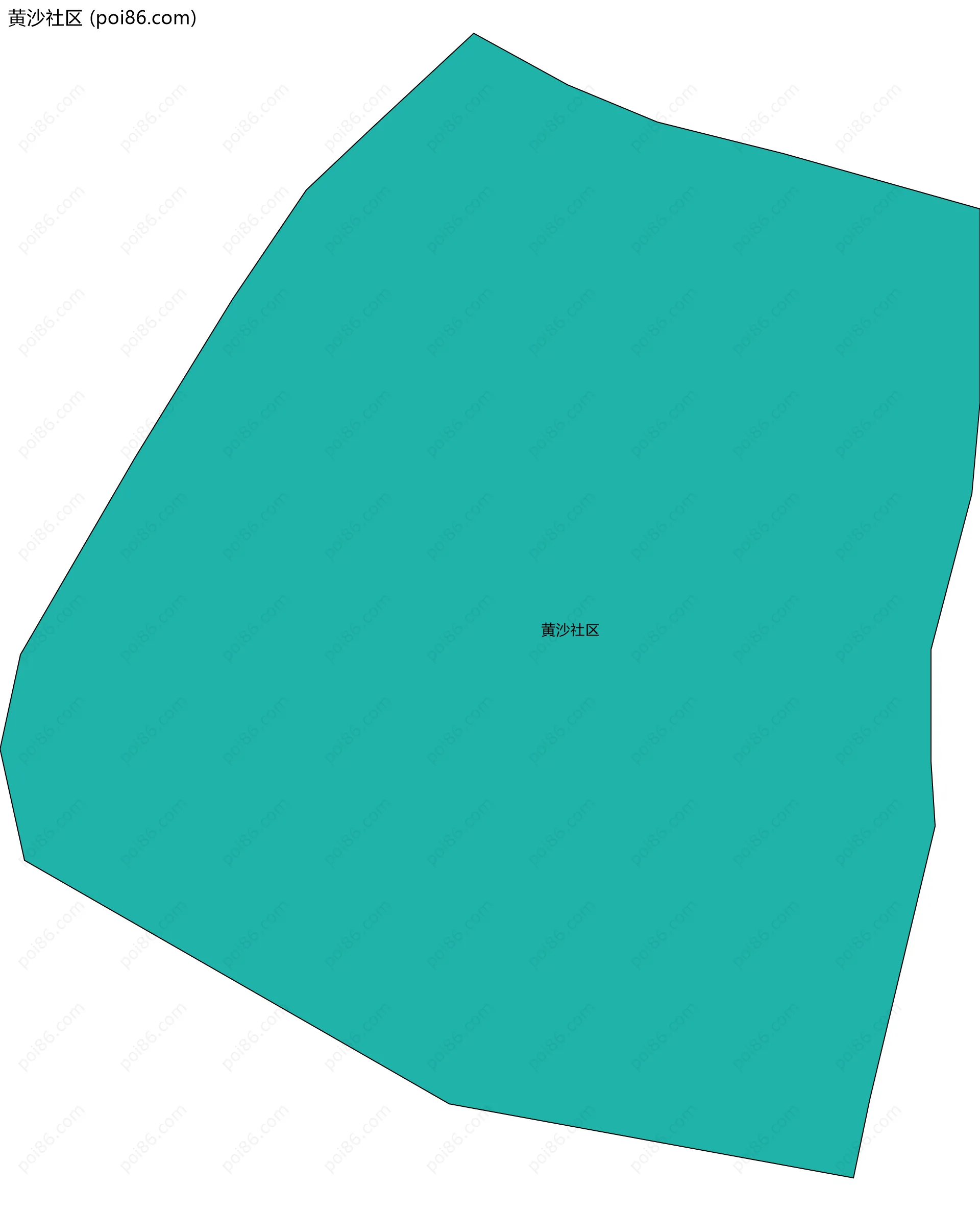 黄沙社区边界地图