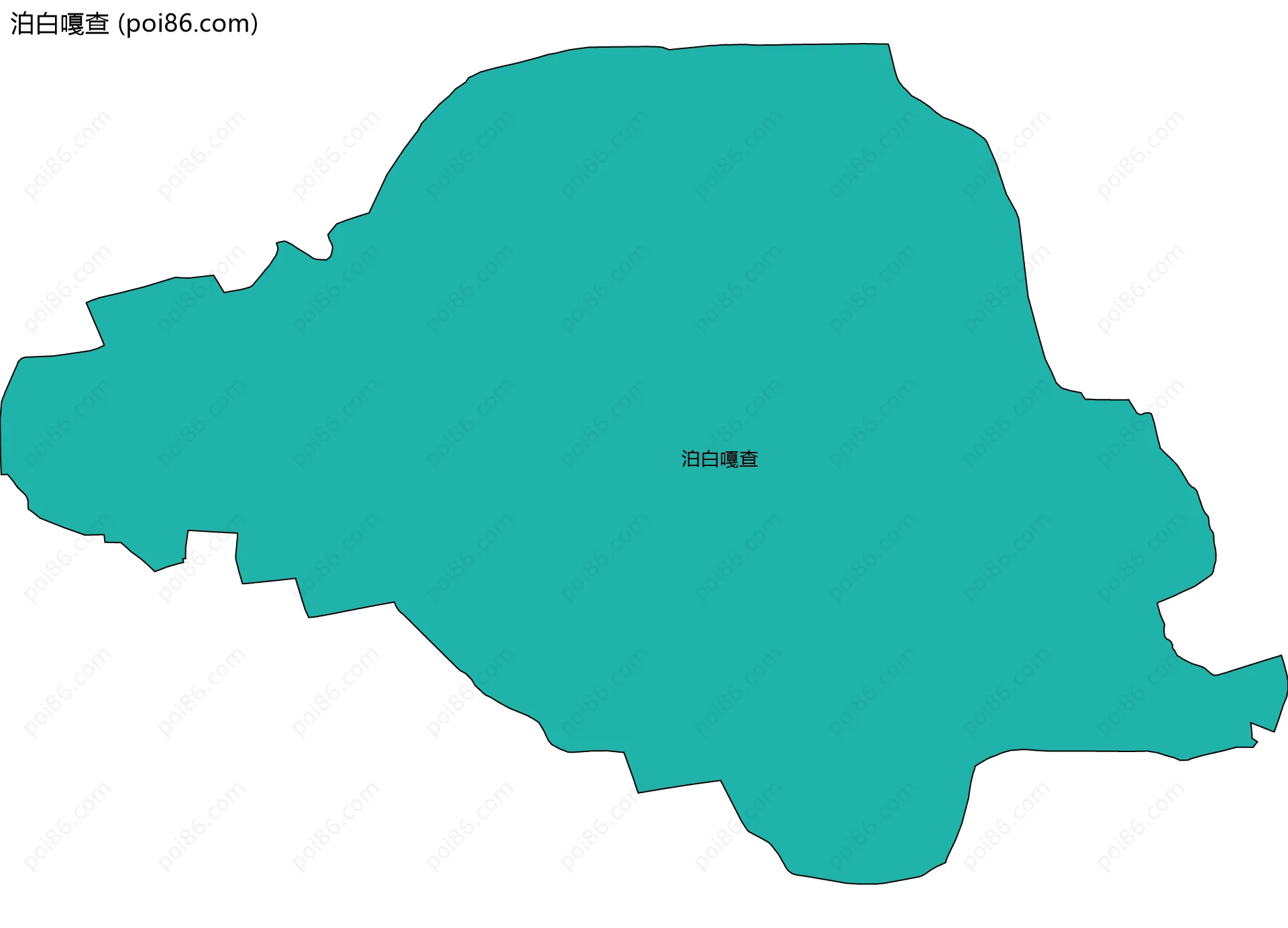 泊白嘎查边界地图