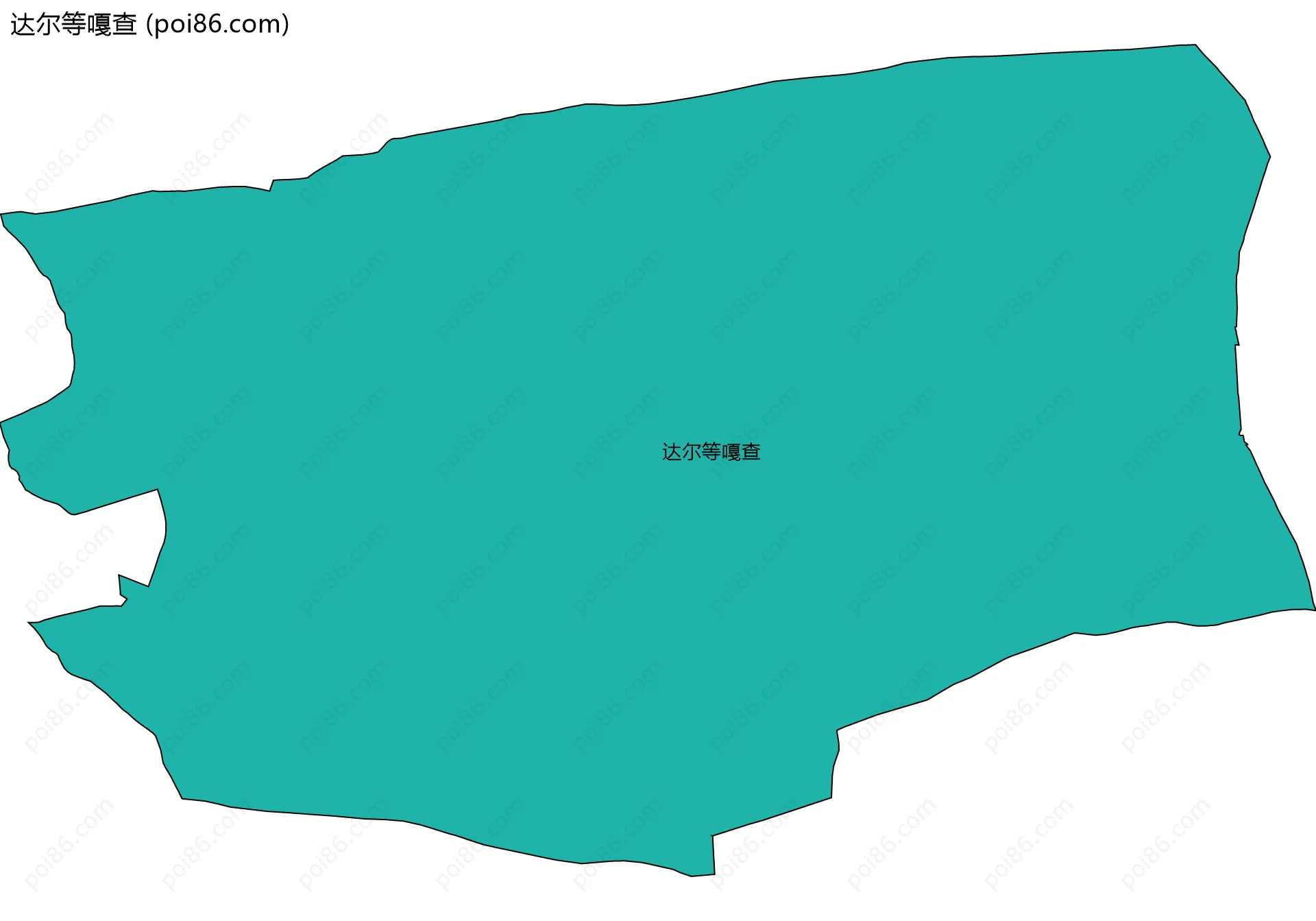 达尔等嘎查边界地图