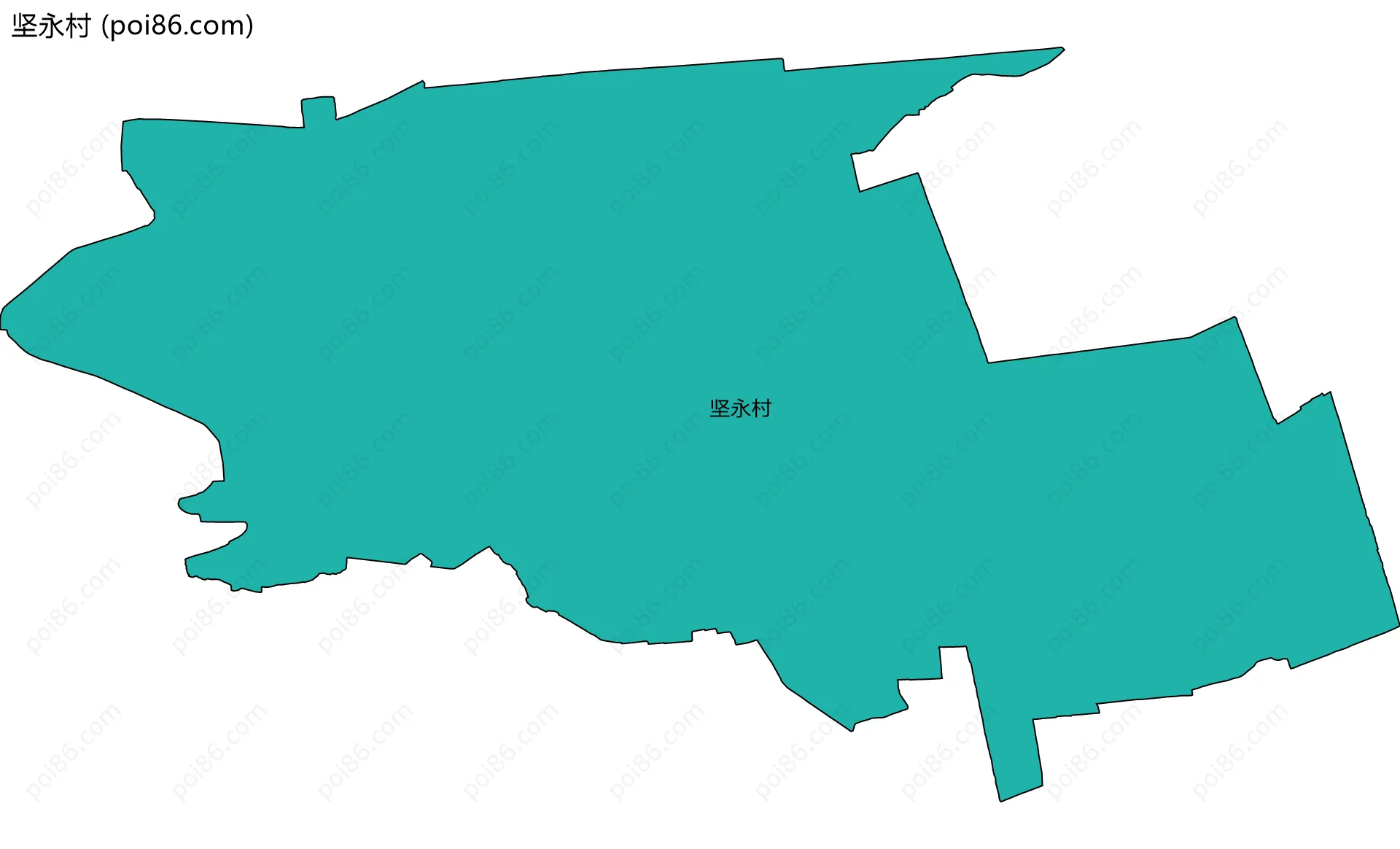 坚永村边界地图