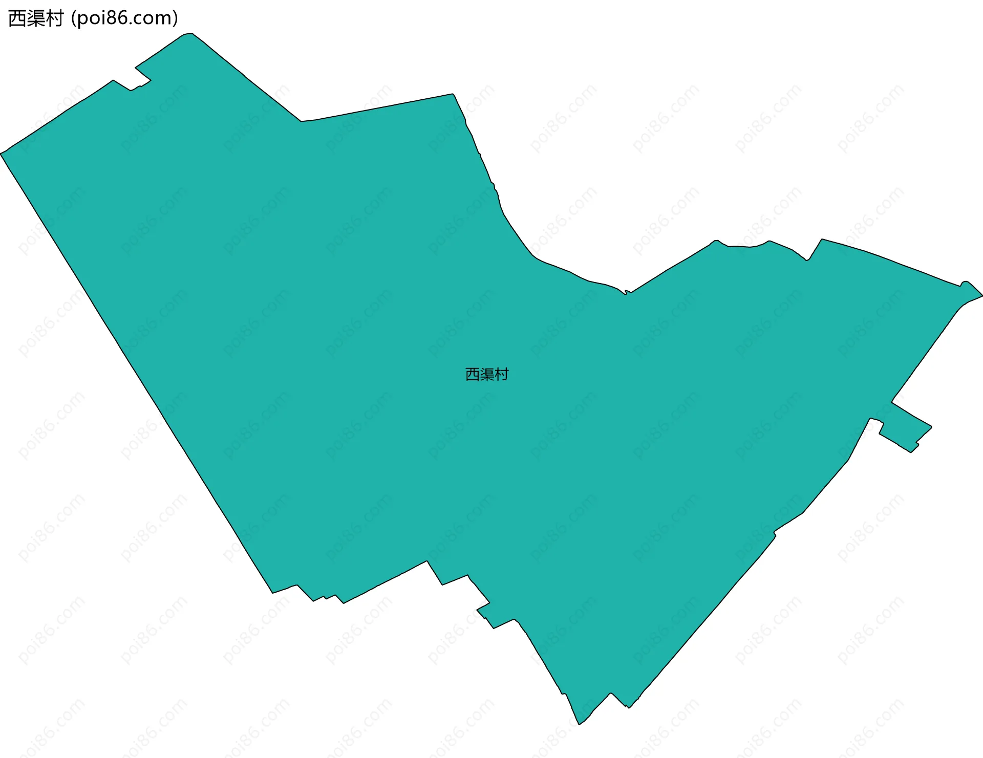 西渠村边界地图