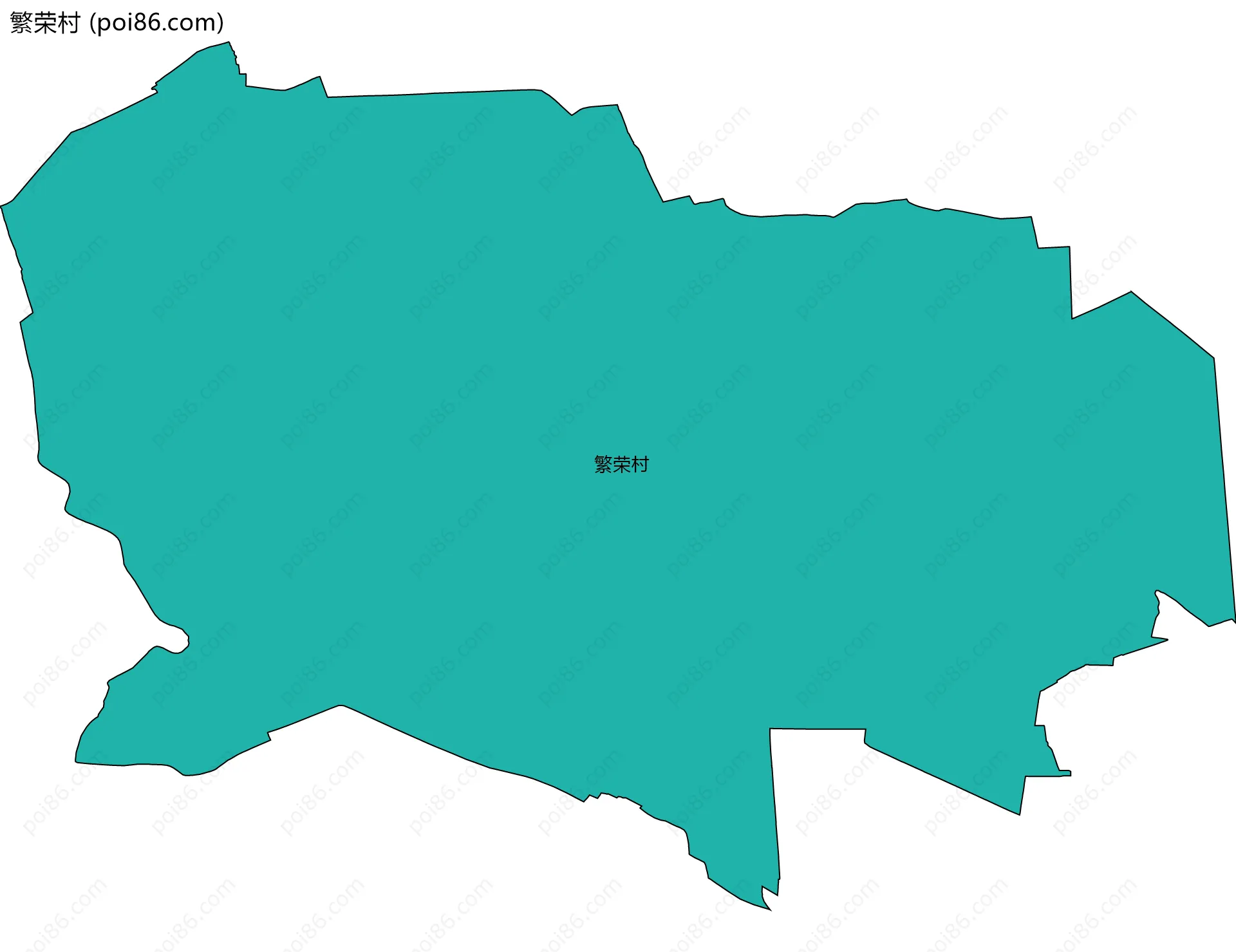 繁荣村边界地图