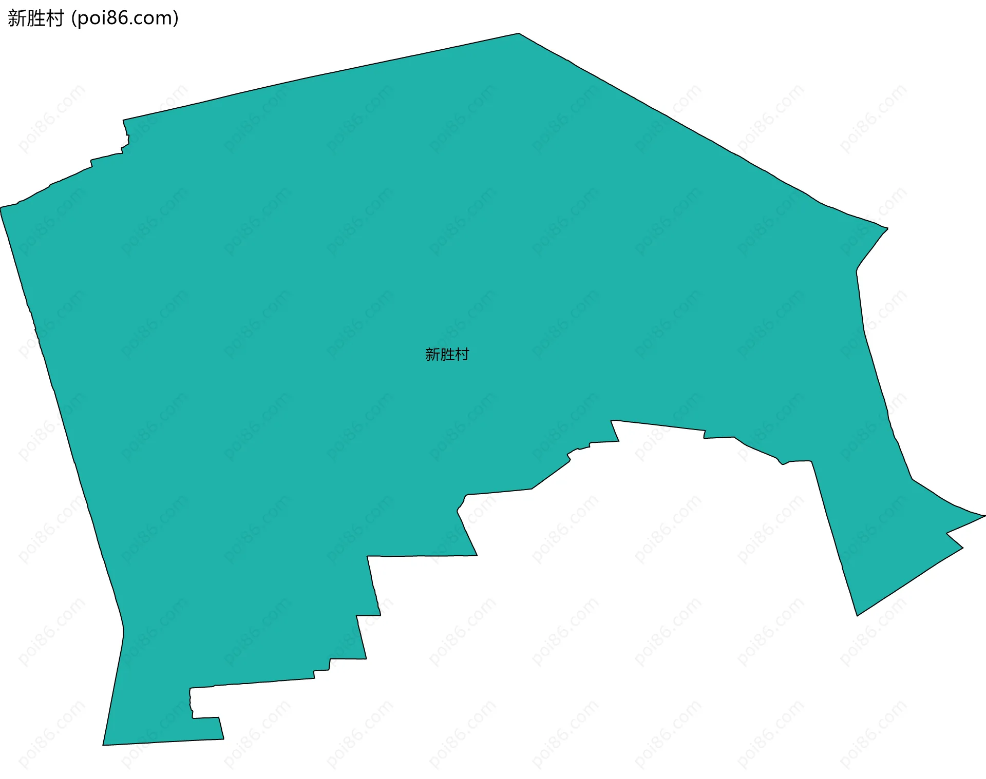 新胜村边界地图