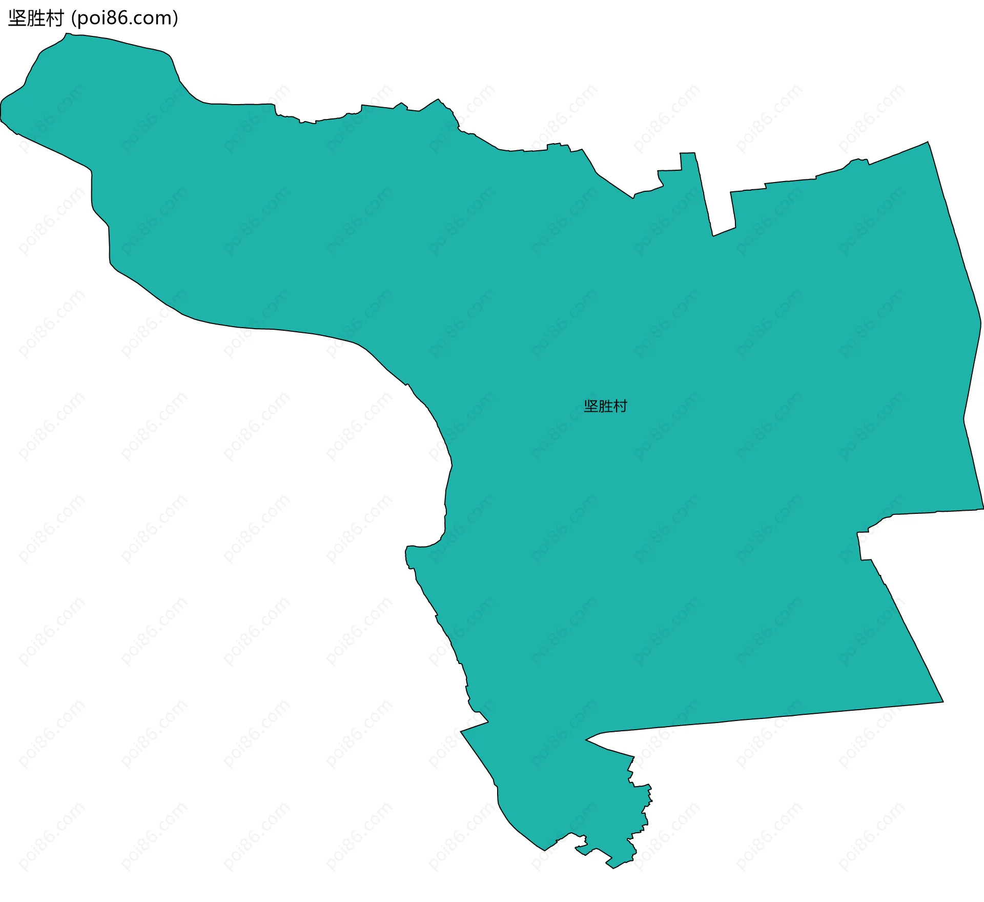 坚胜村边界地图