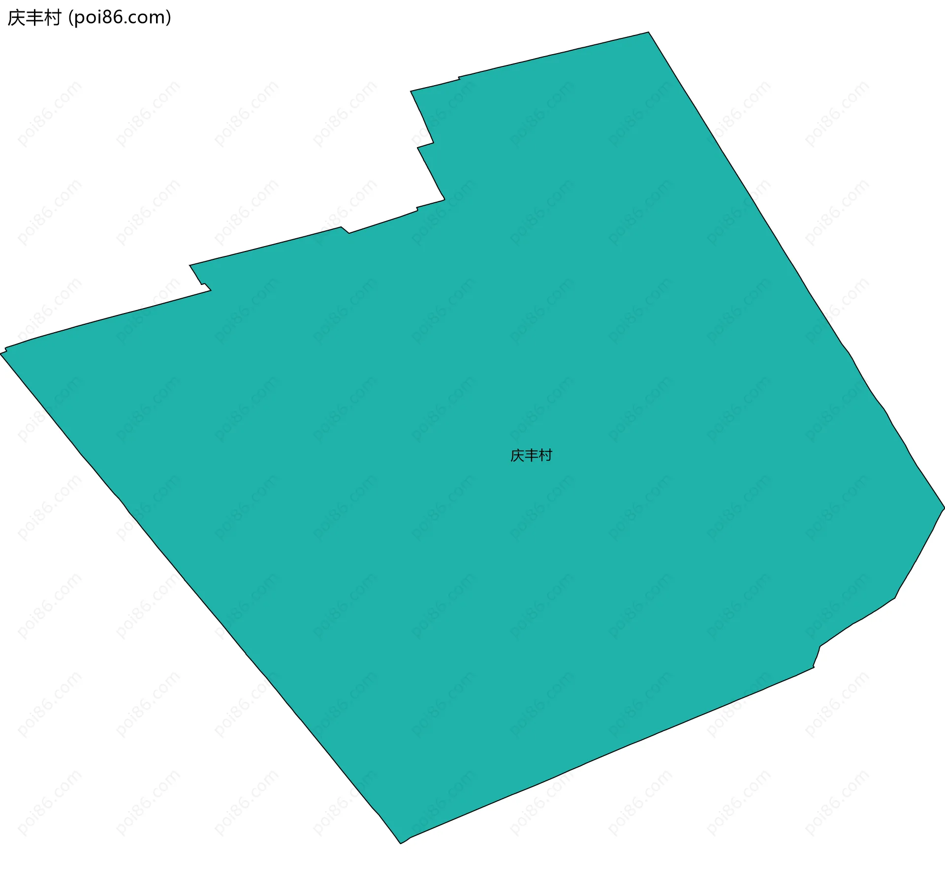 庆丰村边界地图