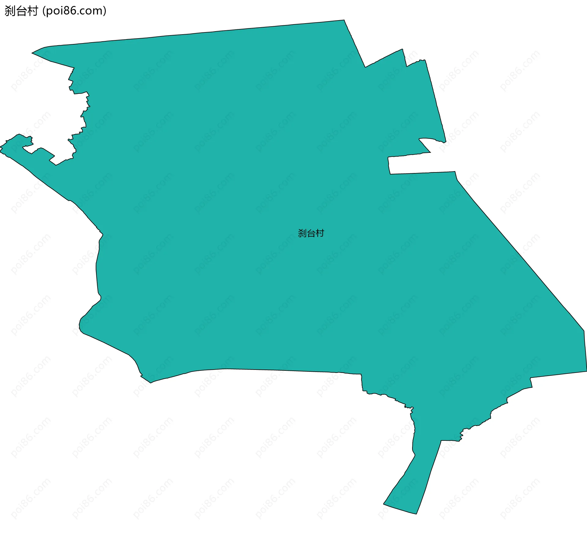 刹台村边界地图
