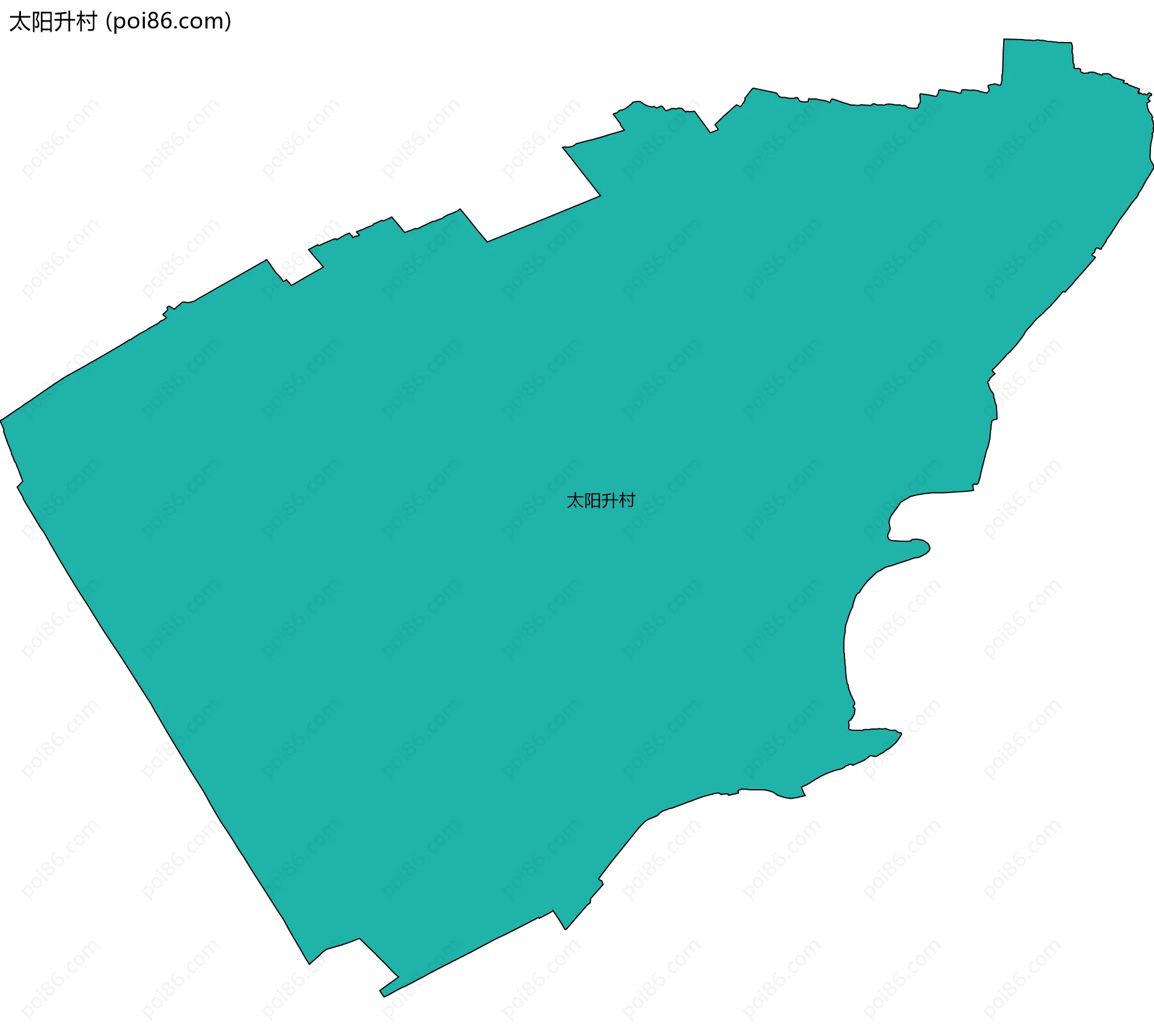 太阳升村边界地图