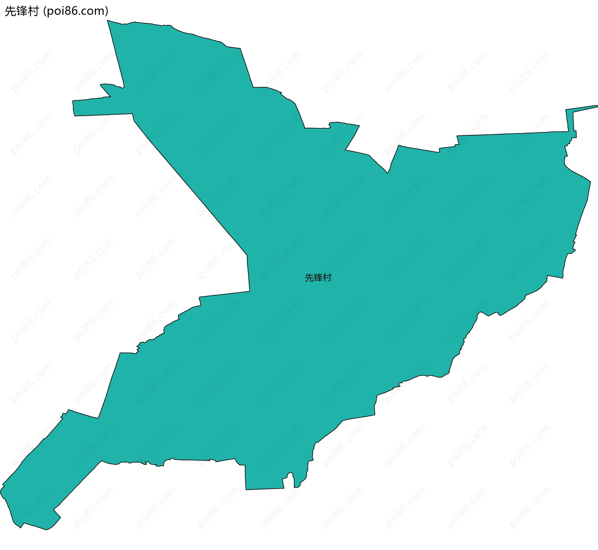 先锋村边界地图