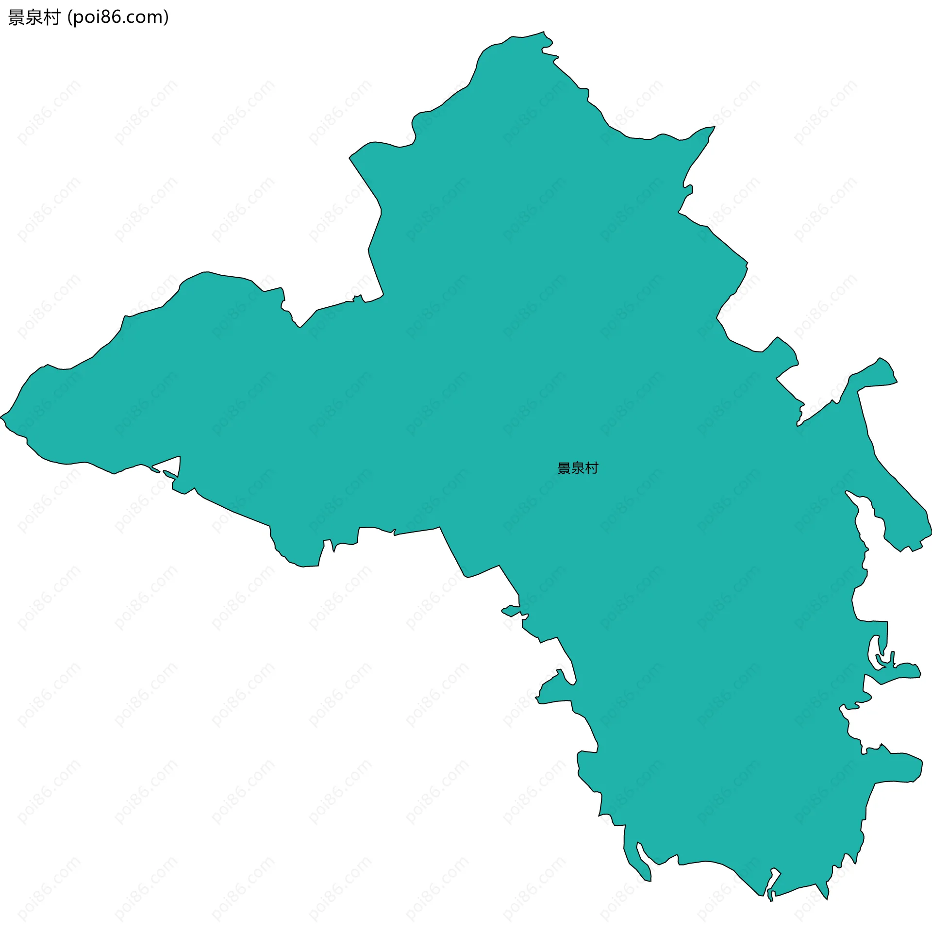 景泉村边界地图