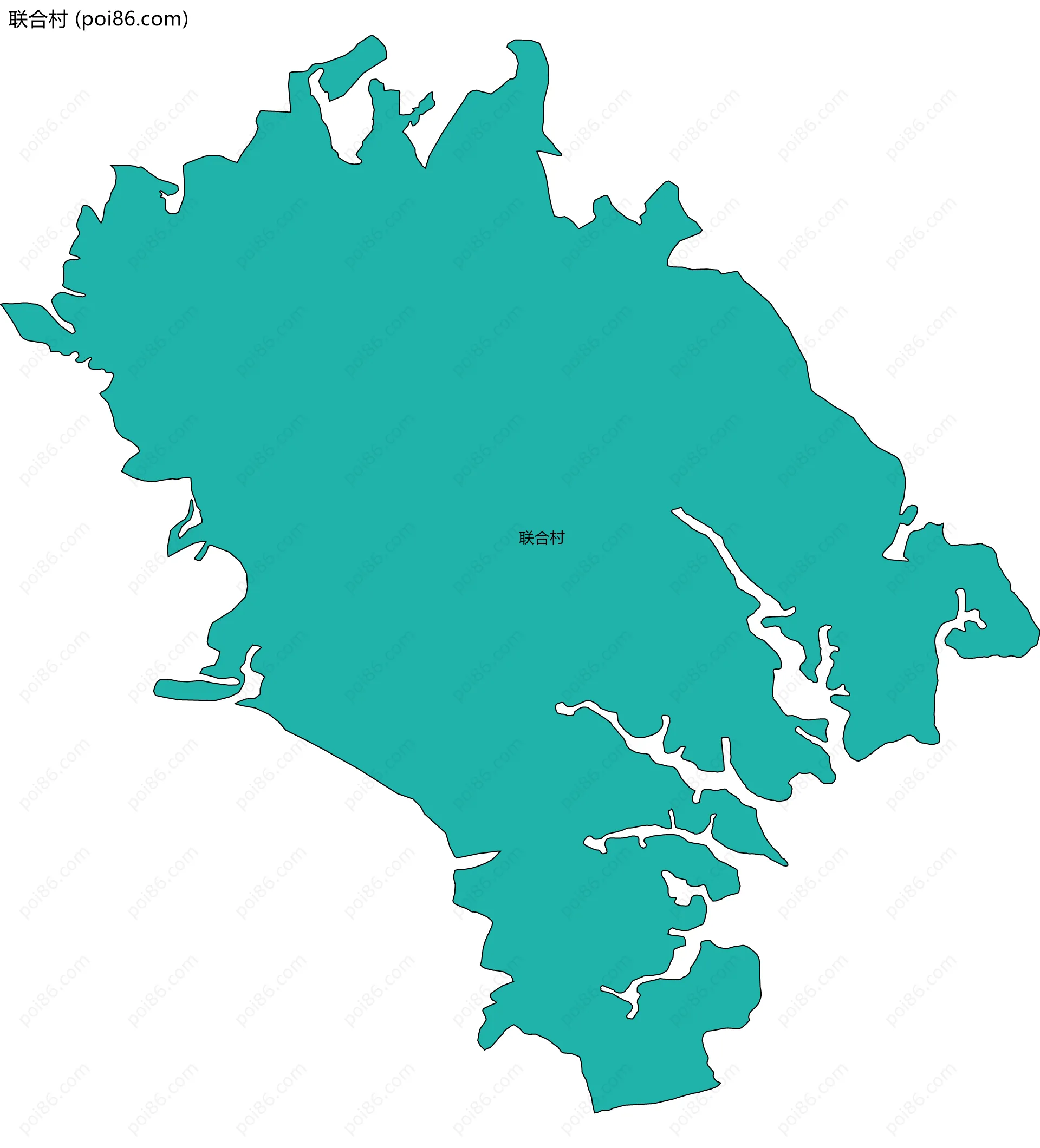 联合村边界地图