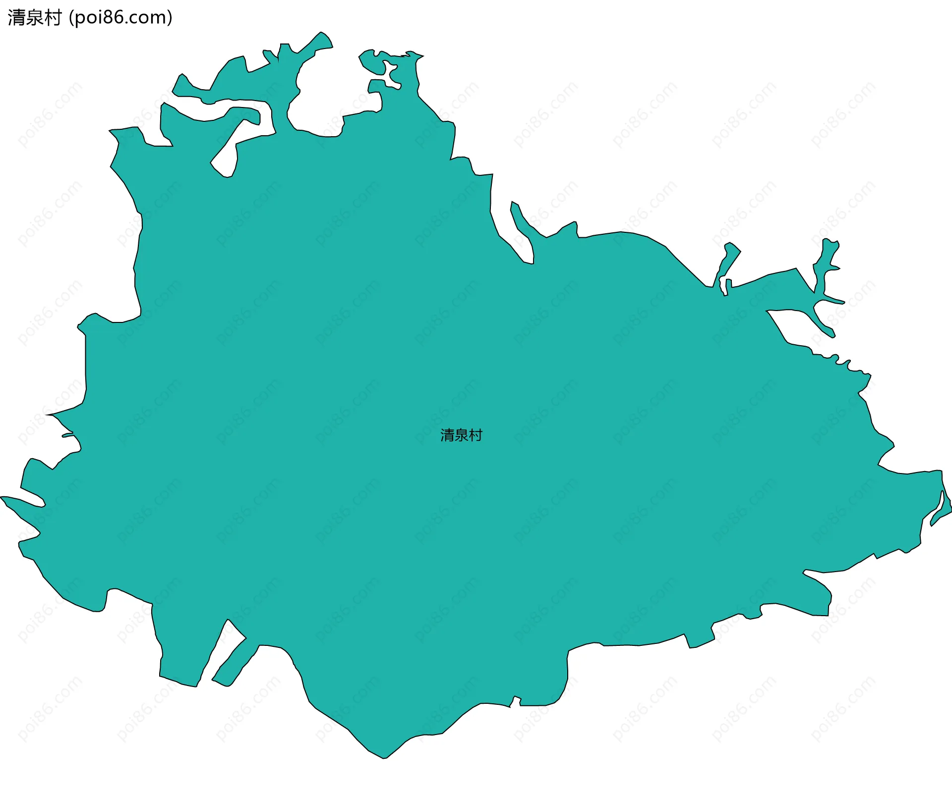 清泉村边界地图