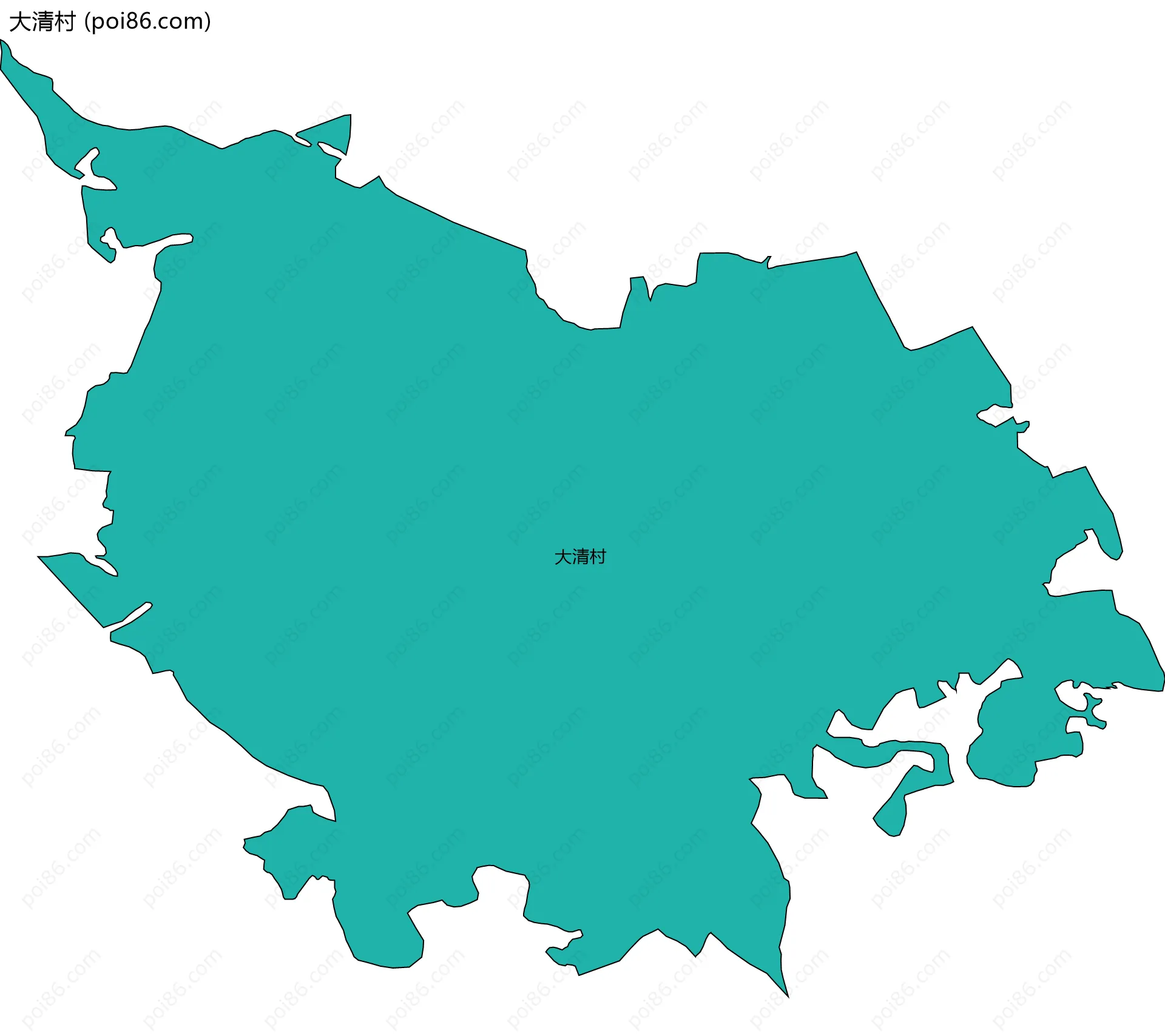 大清村边界地图
