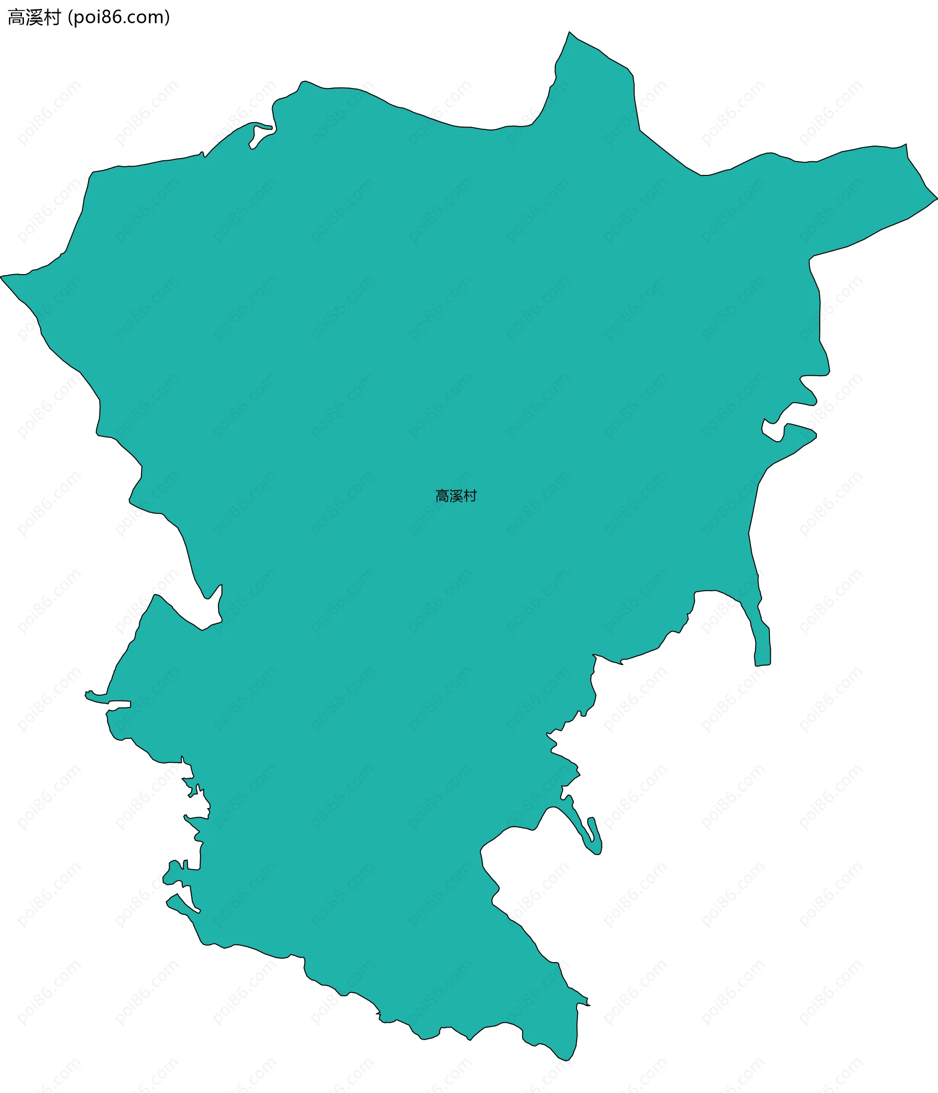 高溪村边界地图