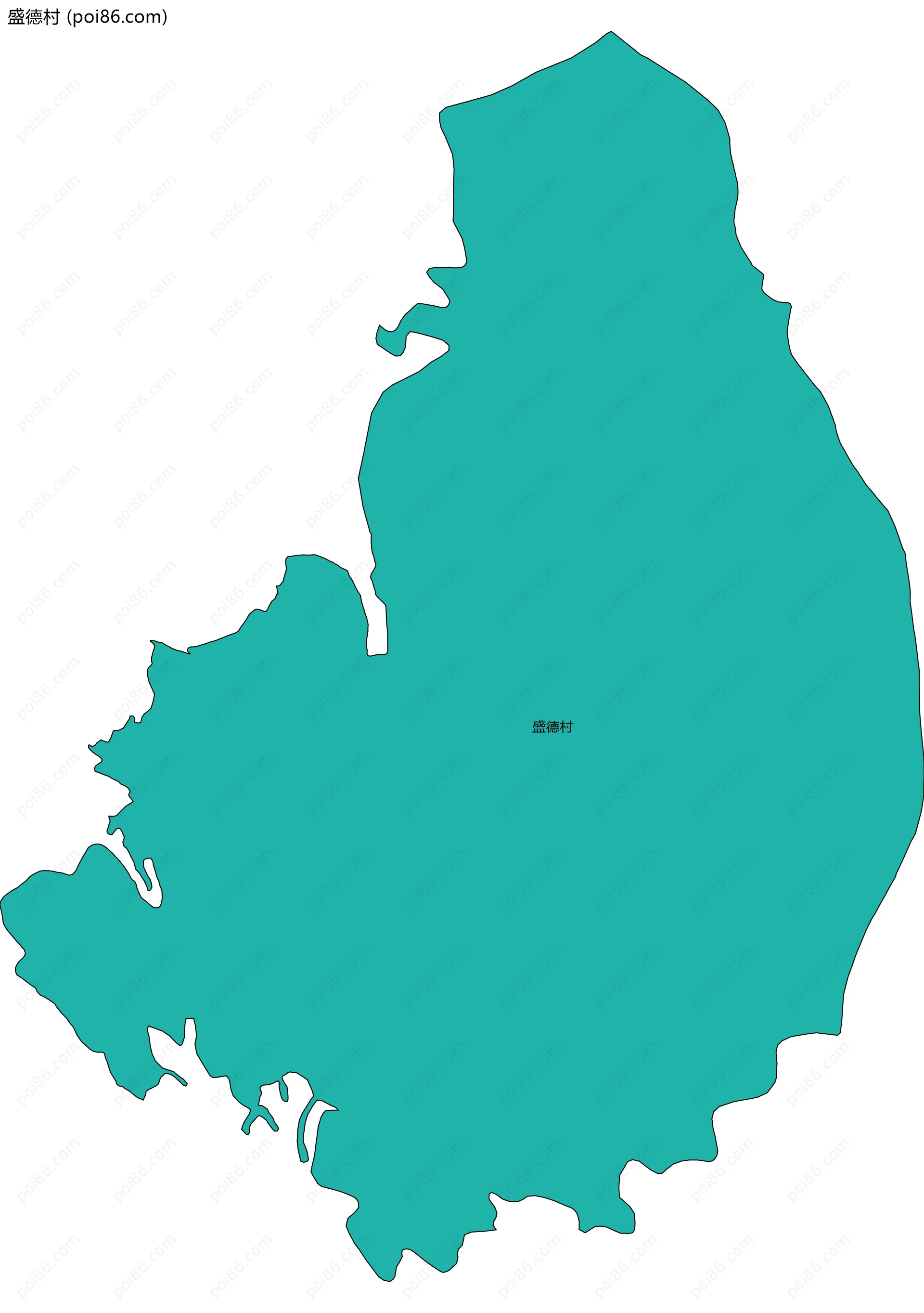 盛德村边界地图