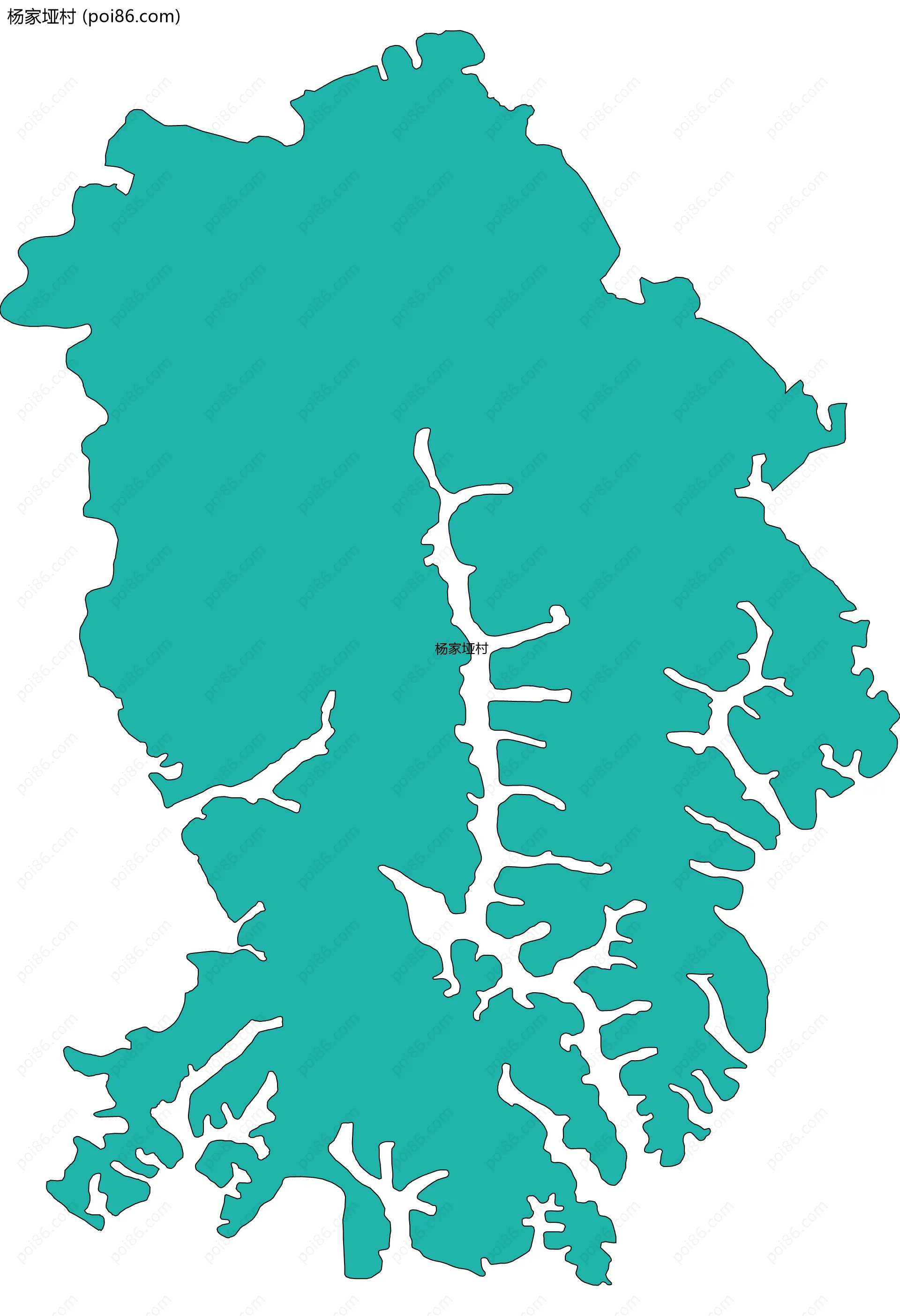 杨家垭村边界地图