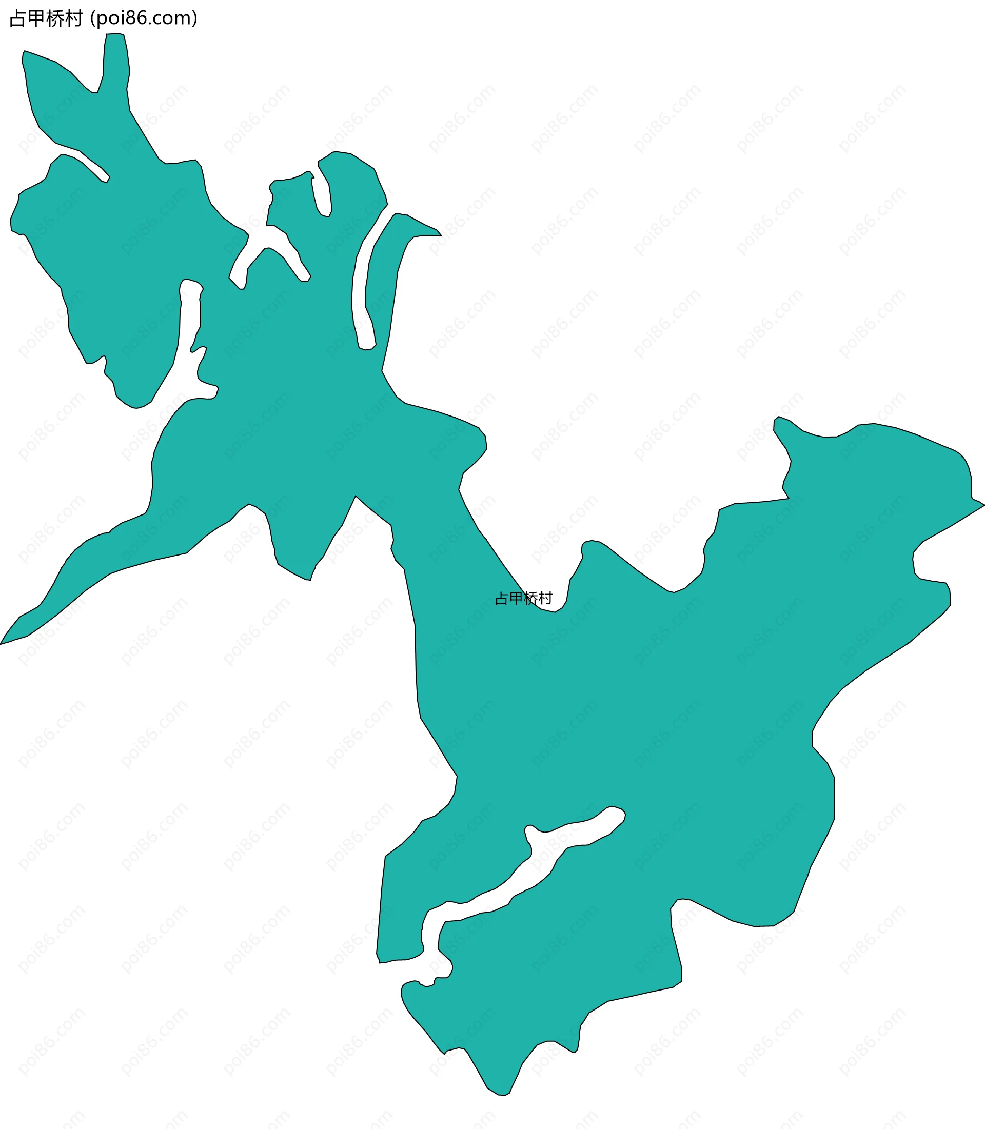 占甲桥村边界地图