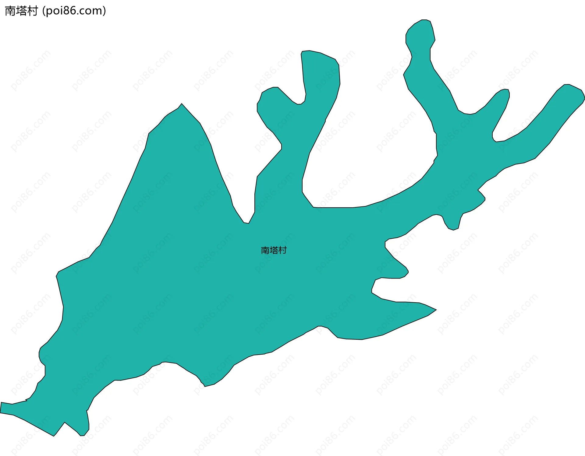 南塔村边界地图